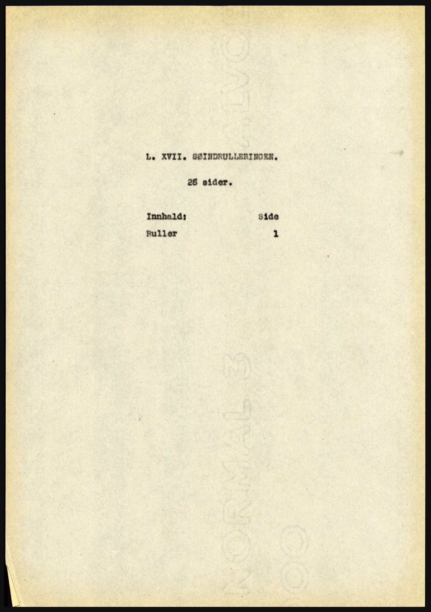 Riksarkivet, Seksjon for eldre arkiv og spesialsamlinger, AV/RA-EA-6797/H/Ha, 1953