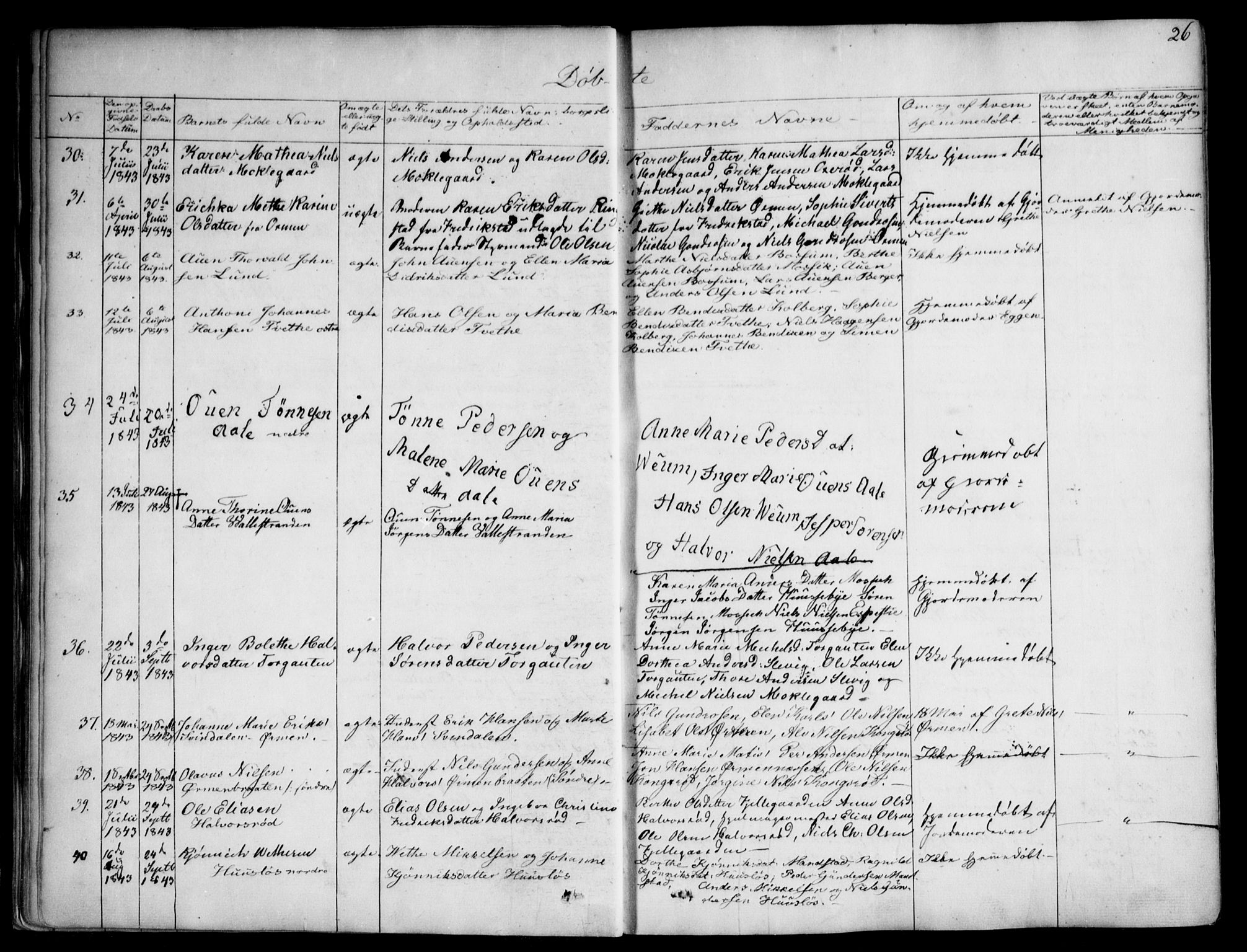 Onsøy prestekontor Kirkebøker, AV/SAO-A-10914/F/Fa/L0003: Ministerialbok nr. I 3, 1841-1860, s. 26
