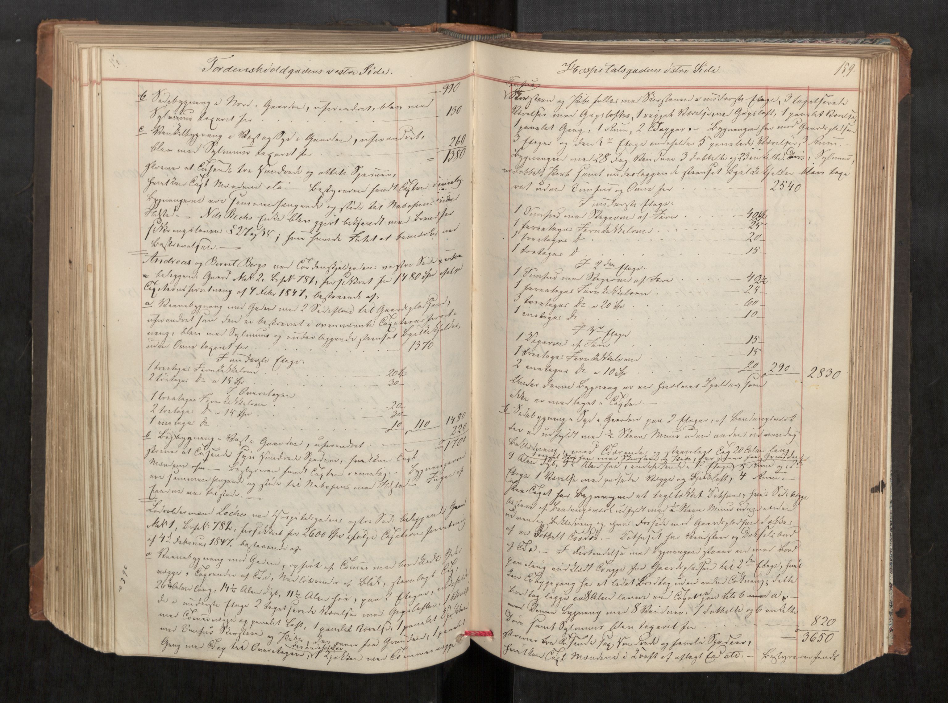 Norges Brannkasse Trondheim magistrat, AV/SAT-A-5590/Fa/L0033: Branntakstprotokoll C, 1856, s. 158b-159a