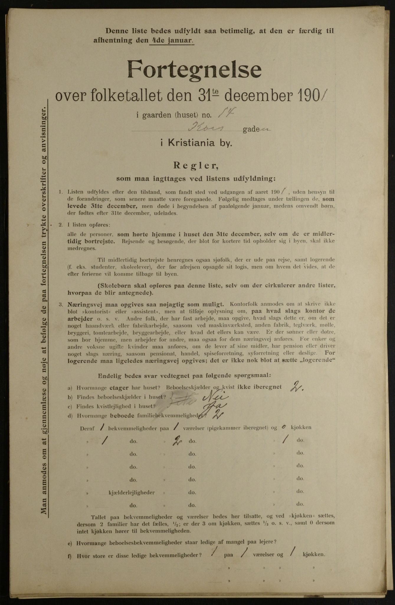 OBA, Kommunal folketelling 31.12.1901 for Kristiania kjøpstad, 1901, s. 8263