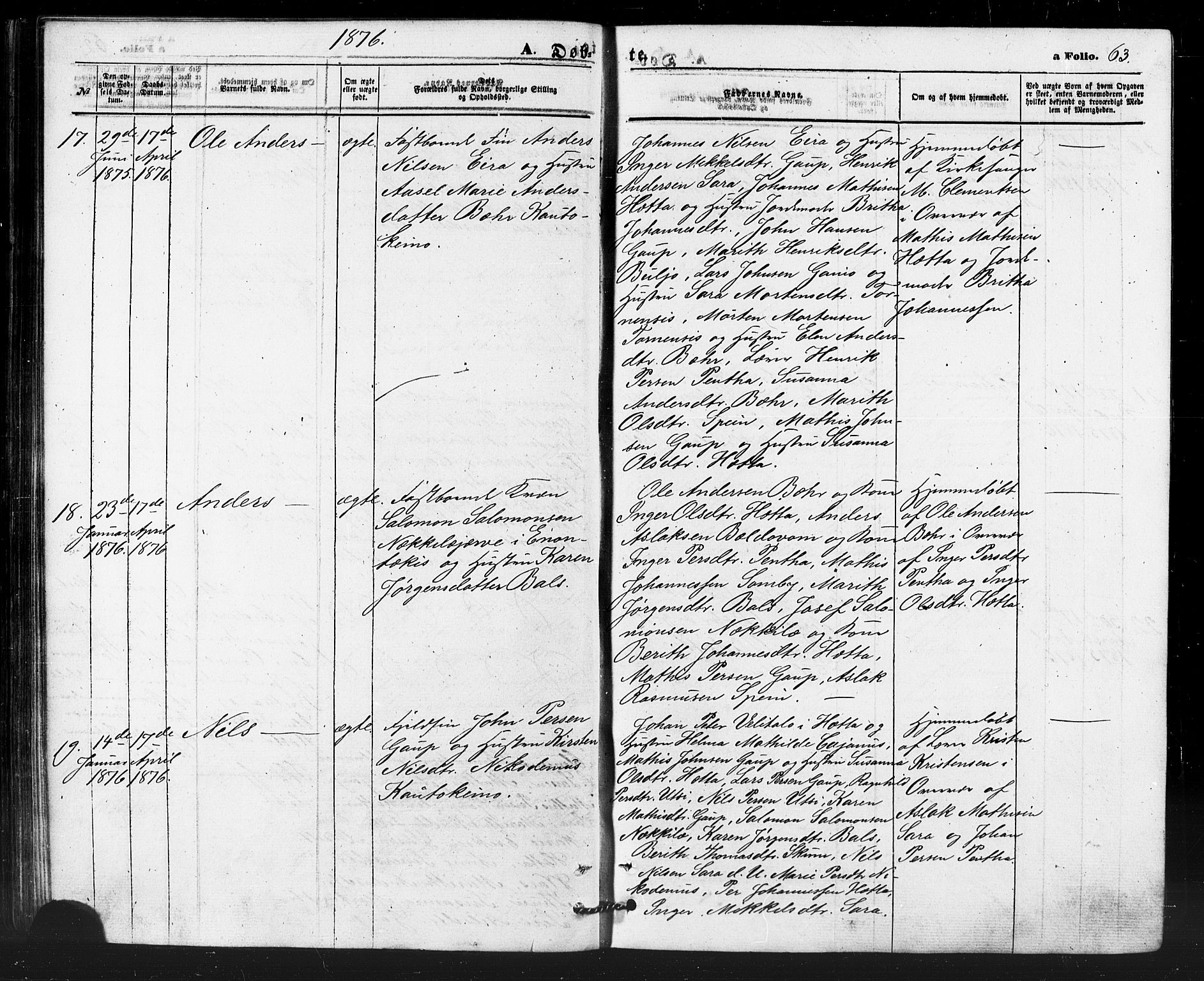 Kautokeino sokneprestembete, AV/SATØ-S-1340/H/Ha/L0003.kirke: Ministerialbok nr. 3, 1862-1879, s. 63
