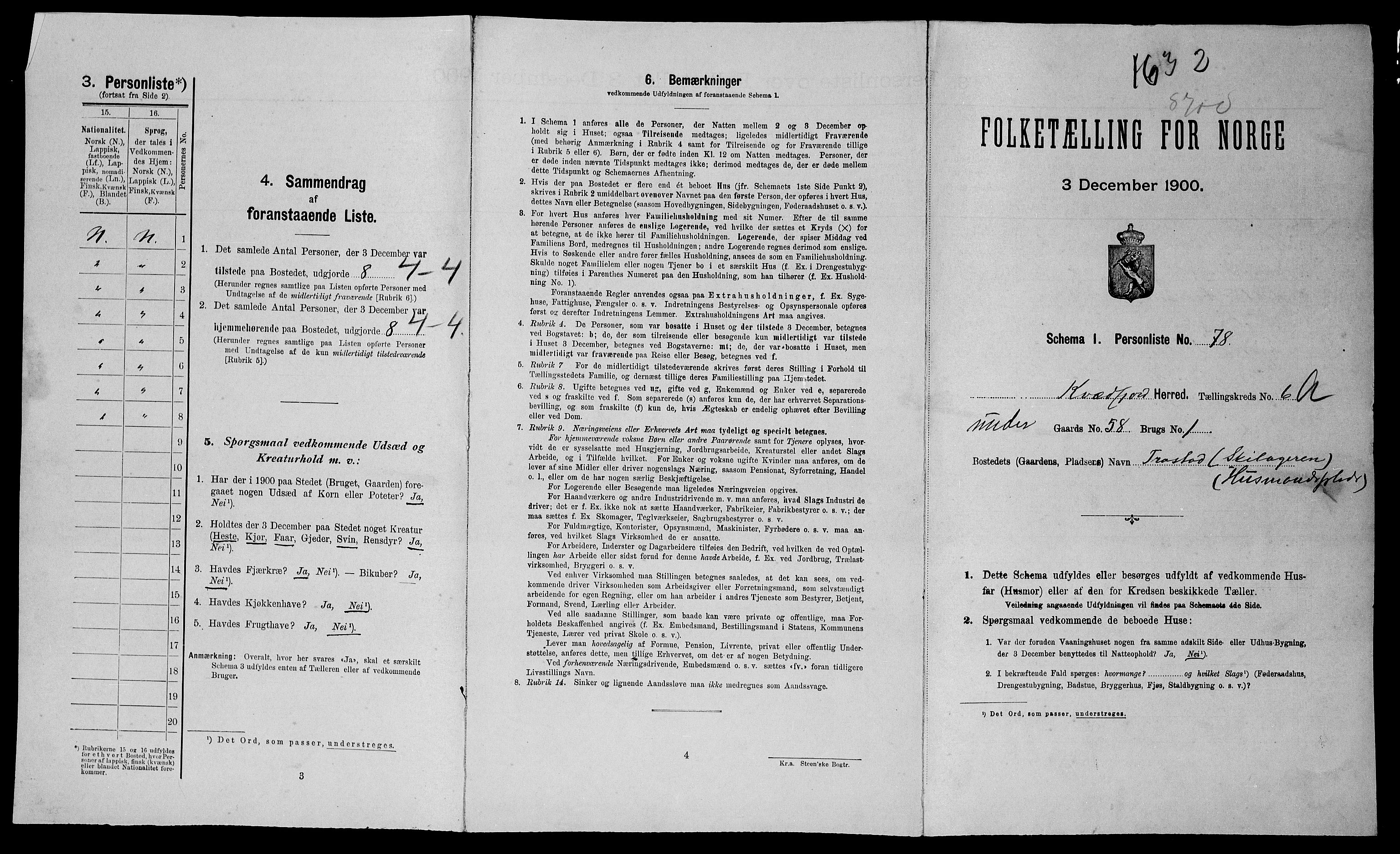SATØ, Folketelling 1900 for 1911 Kvæfjord herred, 1900, s. 49