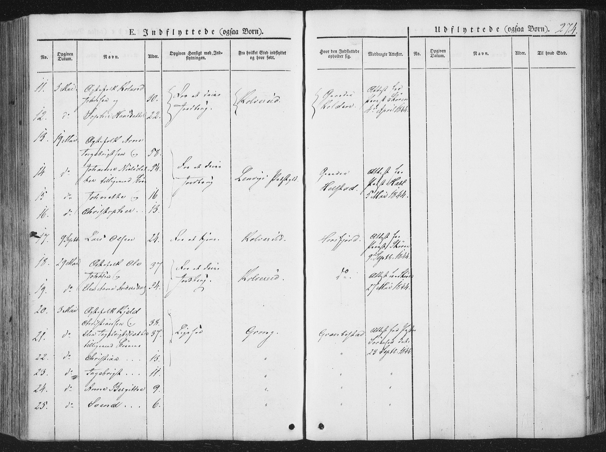 Ministerialprotokoller, klokkerbøker og fødselsregistre - Nordland, SAT/A-1459/810/L0144: Ministerialbok nr. 810A07 /1, 1841-1862, s. 274