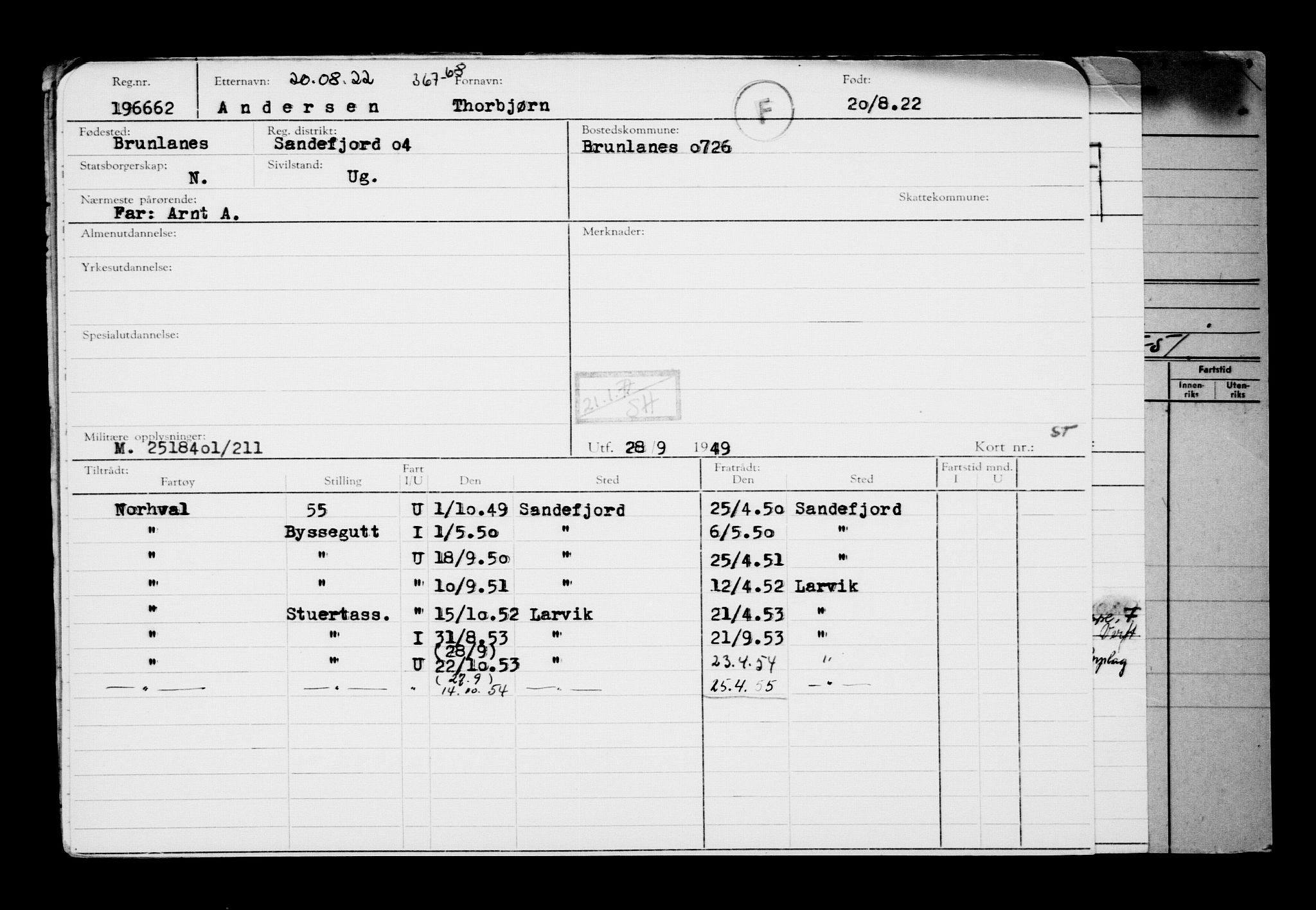 Direktoratet for sjømenn, AV/RA-S-3545/G/Gb/L0209: Hovedkort, 1922, s. 707