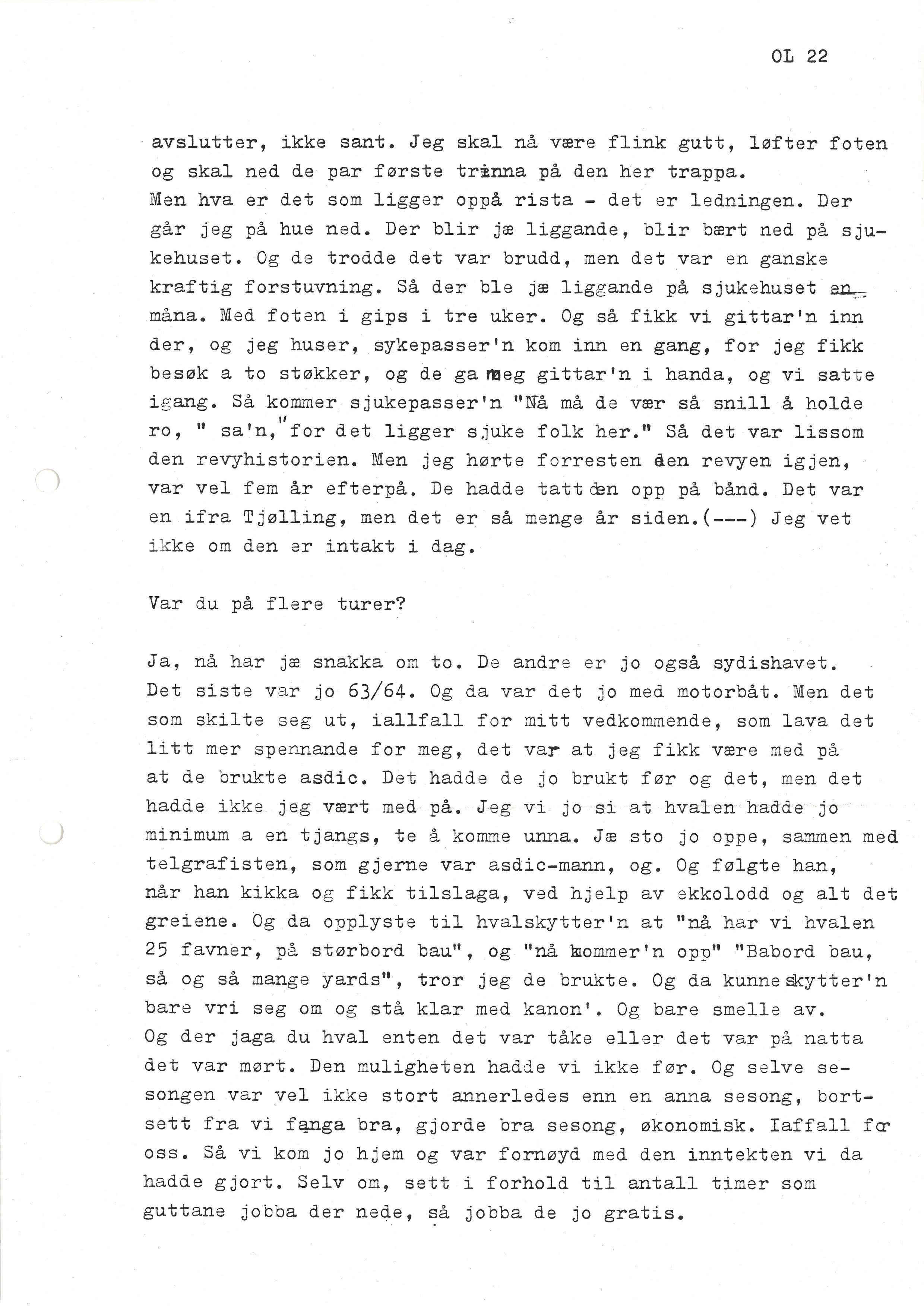 Sa 16 - Folkemusikk fra Vestfold, Gjerdesamlingen, VEMU/A-1868/I/L0001: Informantregister med intervjunedtegnelser, 1979-1986