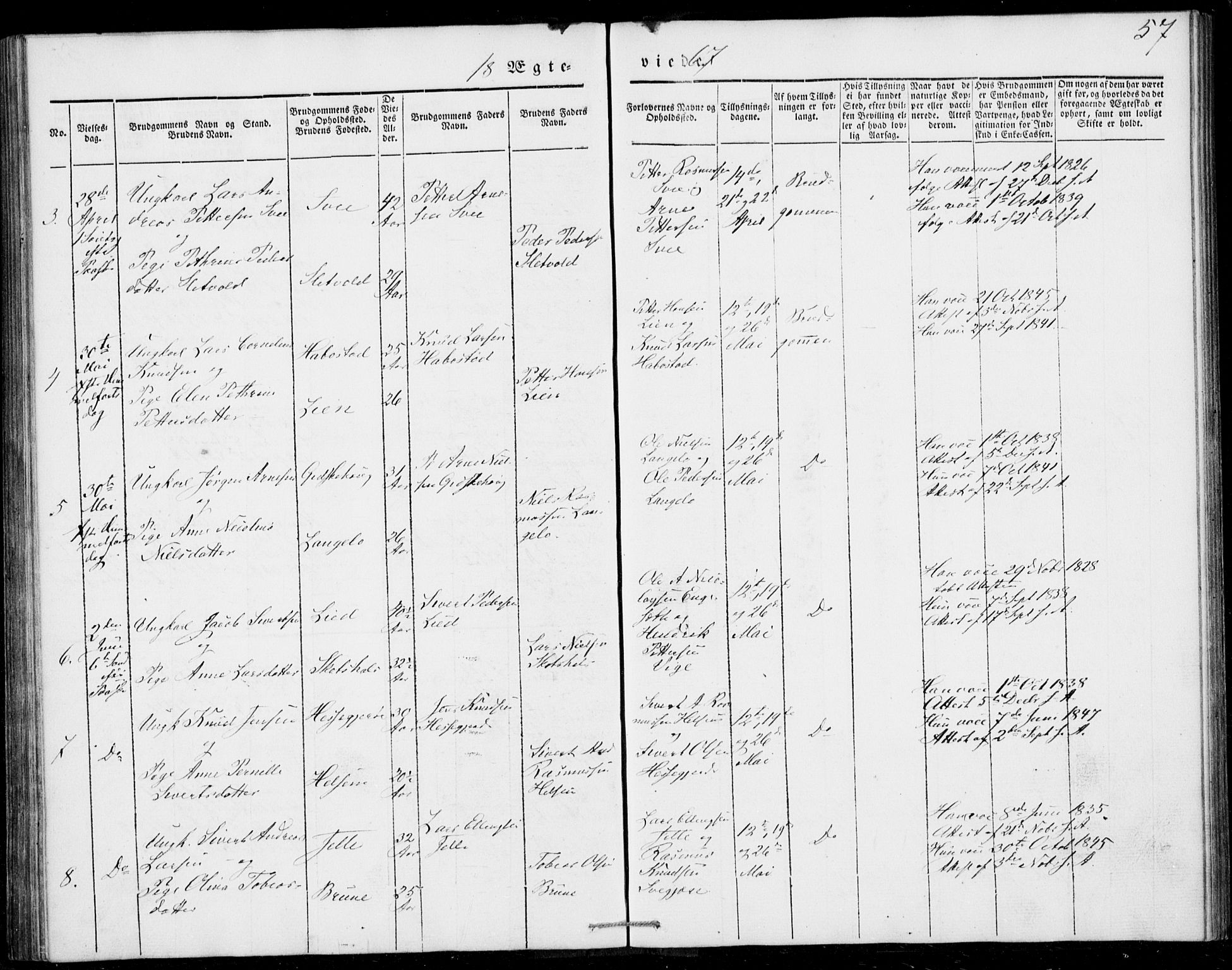Ministerialprotokoller, klokkerbøker og fødselsregistre - Møre og Romsdal, AV/SAT-A-1454/520/L0276: Ministerialbok nr. 520A06, 1844-1881, s. 57