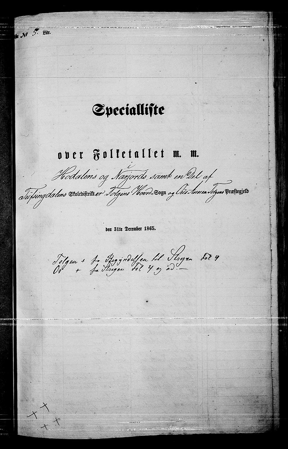 RA, Folketelling 1865 for 0436P Tolga prestegjeld, 1865, s. 65