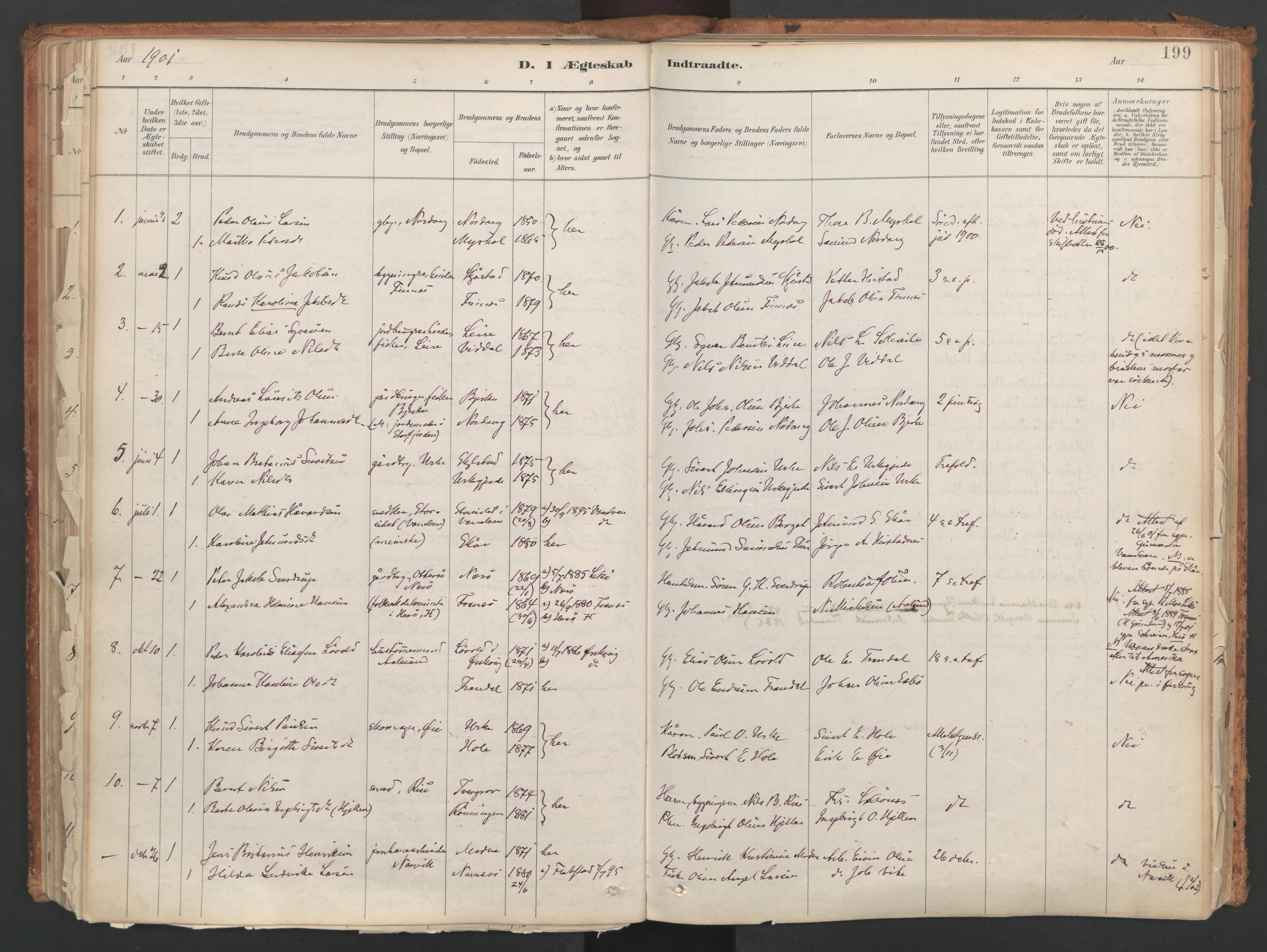 Ministerialprotokoller, klokkerbøker og fødselsregistre - Møre og Romsdal, AV/SAT-A-1454/515/L0211: Ministerialbok nr. 515A07, 1886-1910, s. 199