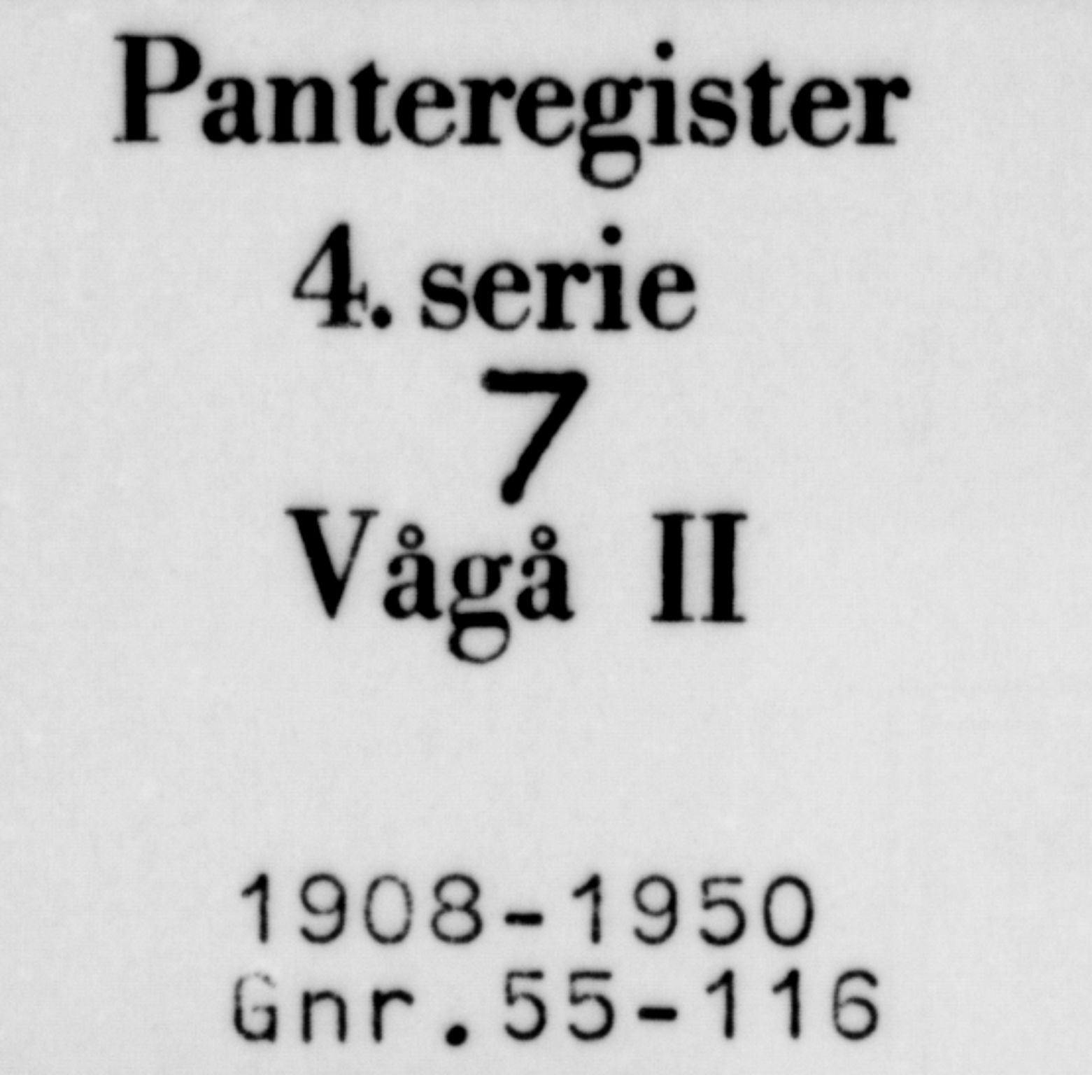 Nord-Gudbrandsdal tingrett, SAH/TING-002/H/Ha/Had/L0007: Panteregister nr. 7, 1908-1950