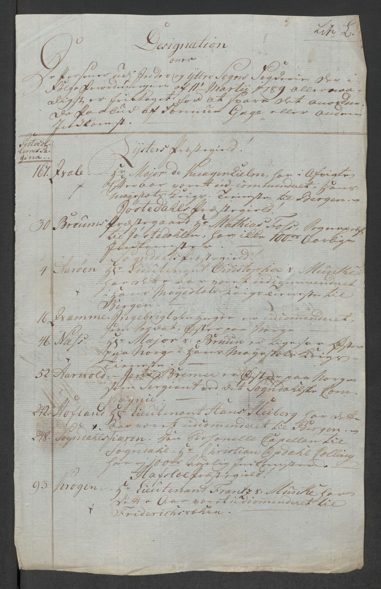 Rentekammeret inntil 1814, Reviderte regnskaper, Mindre regnskaper, AV/RA-EA-4068/Rf/Rfe/L0056:  Ytre og Indre Sogn fogderi, 1789, s. 28