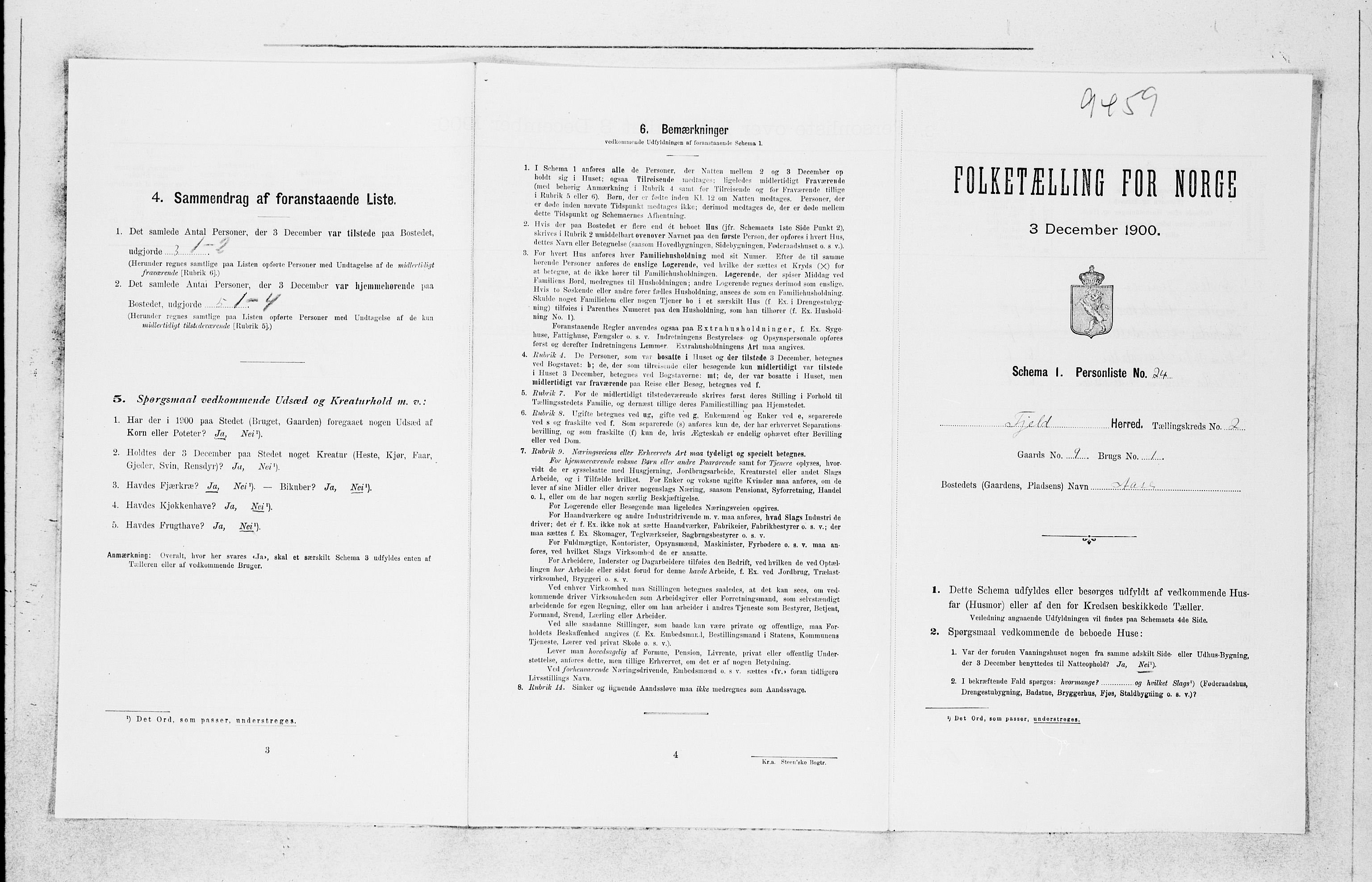 SAB, Folketelling 1900 for 1246 Fjell herred, 1900, s. 217