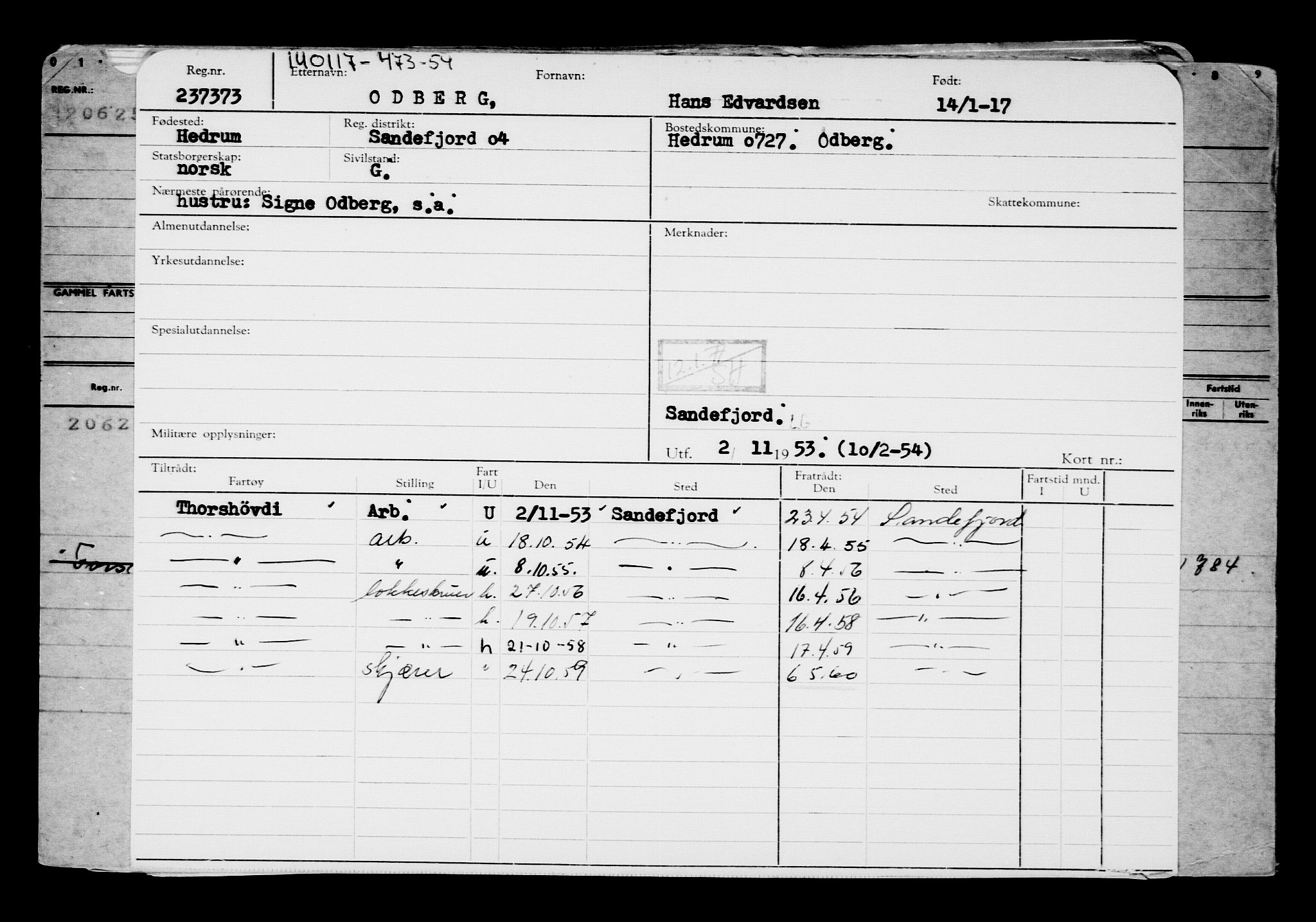 Direktoratet for sjømenn, AV/RA-S-3545/G/Gb/L0145: Hovedkort, 1917, s. 261