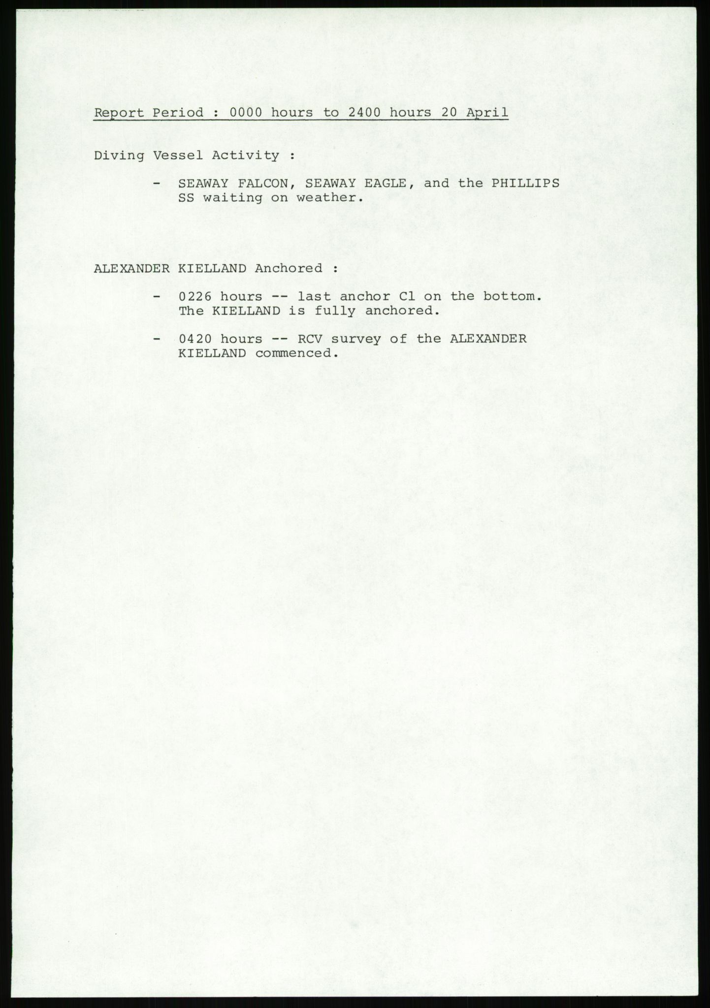 Justisdepartementet, Granskningskommisjonen ved Alexander Kielland-ulykken 27.3.1980, AV/RA-S-1165/D/L0007: B Stavanger Drilling A/S (Doku.liste + B1-B3 av av 4)/C Phillips Petroleum Company Norway (Doku.liste + C1-C12 av 12)/D Forex Neptune (Doku.liste + D1-D8 av 9), 1980-1981, s. 266