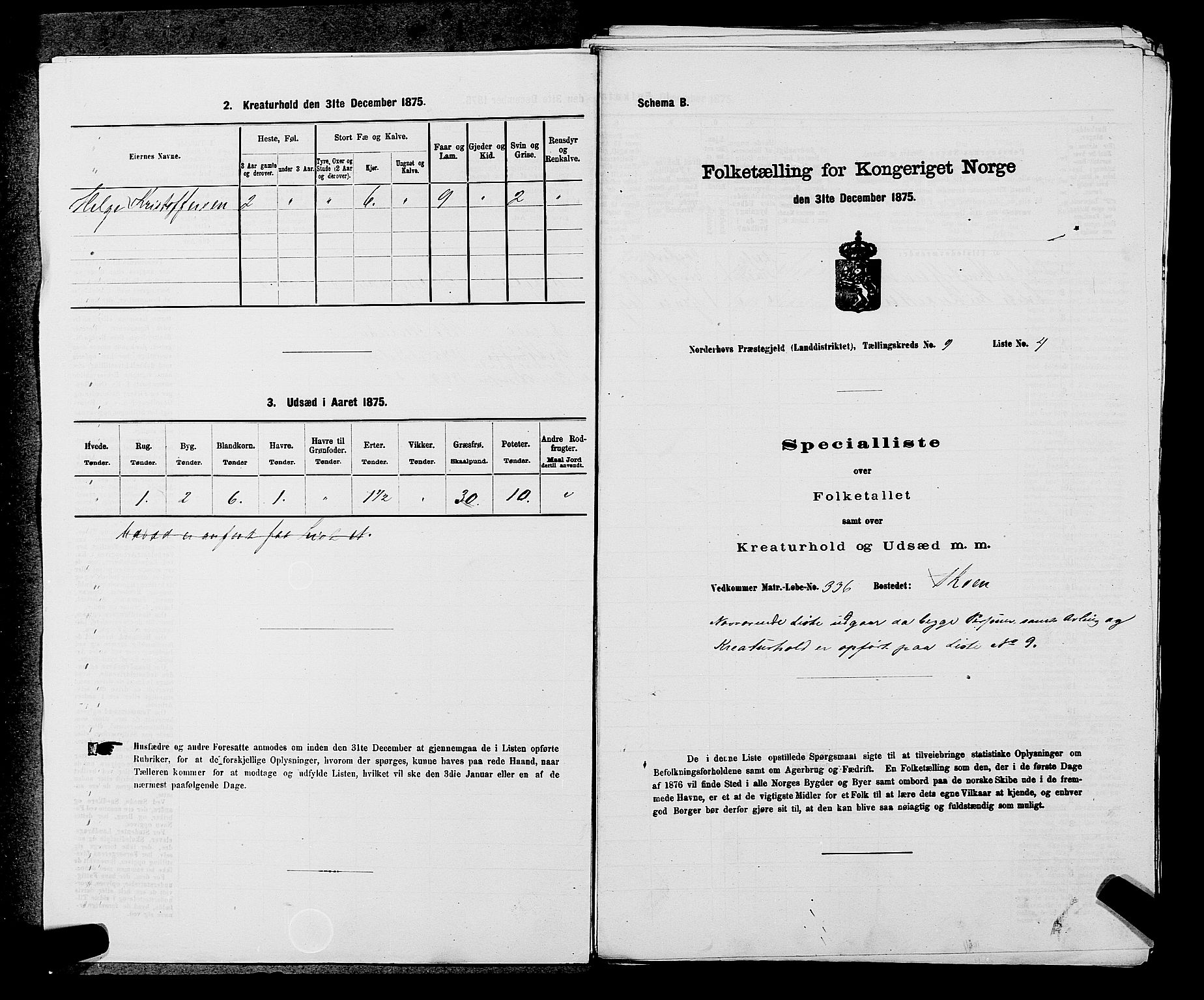 SAKO, Folketelling 1875 for 0613L Norderhov prestegjeld, Norderhov sokn, Haug sokn og Lunder sokn, 1875, s. 1693