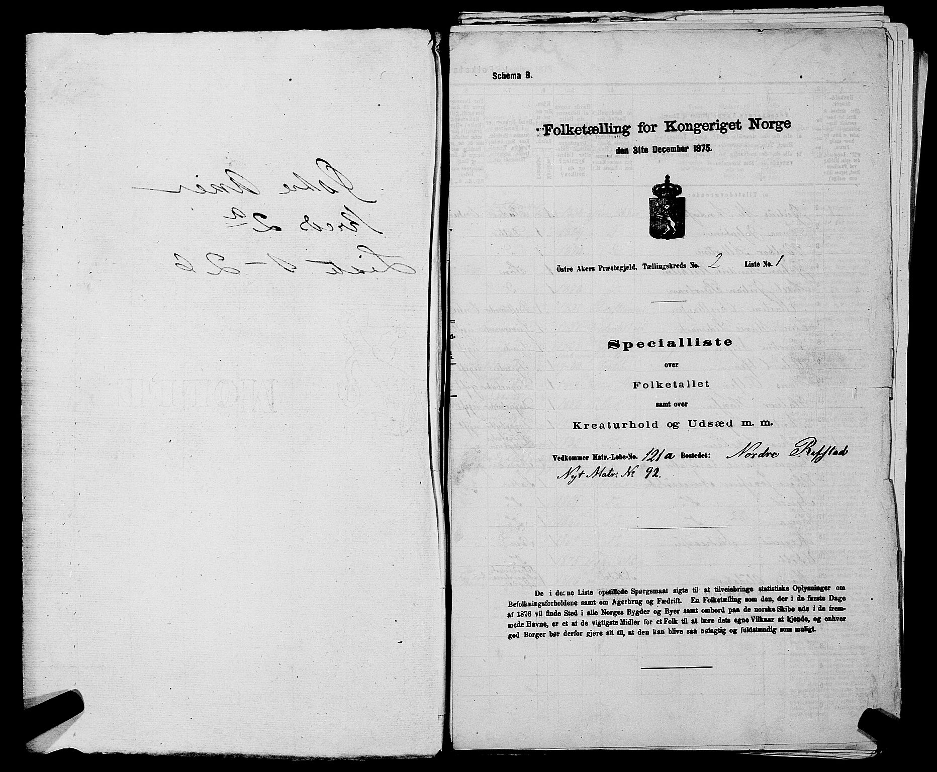 RA, Folketelling 1875 for 0218bP Østre Aker prestegjeld, 1875, s. 864
