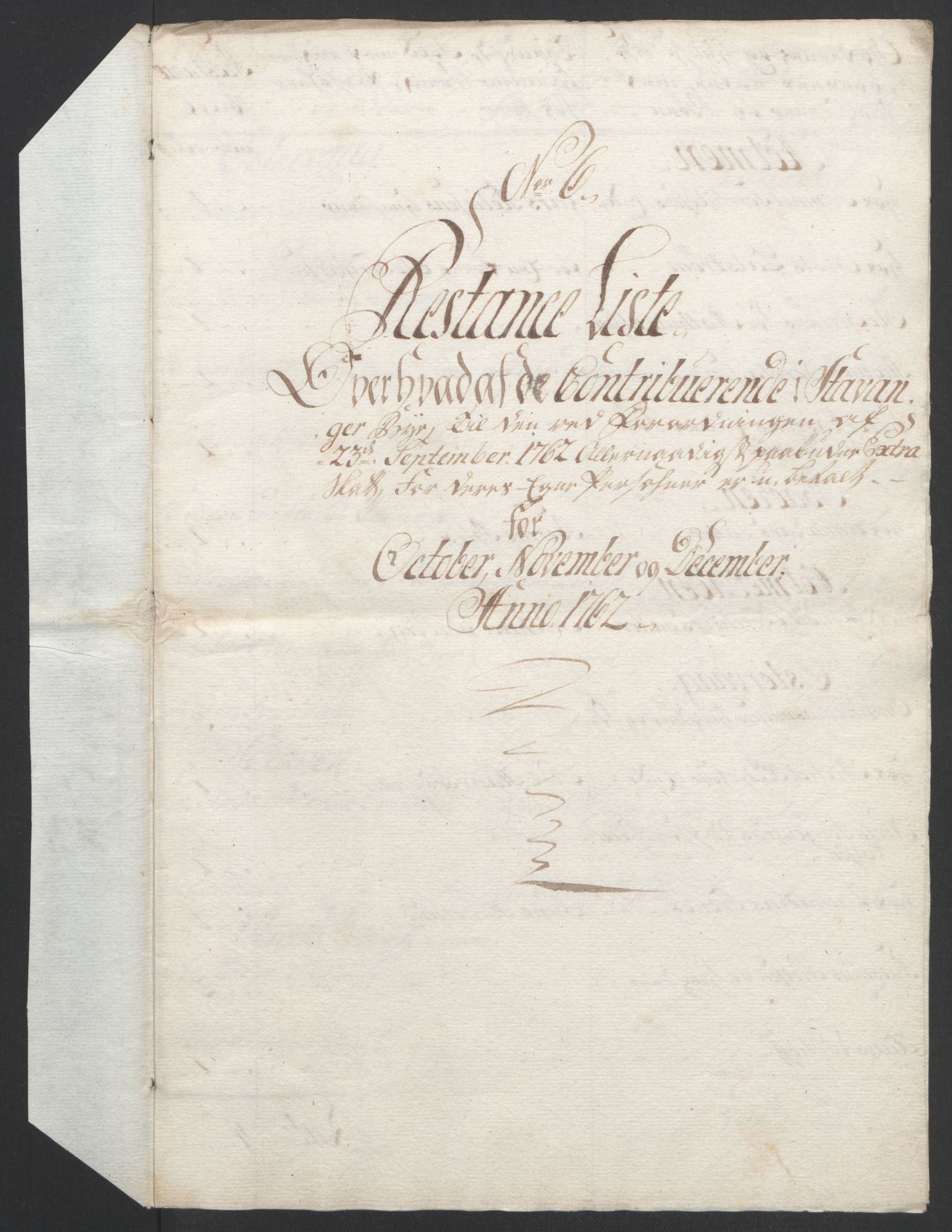 Rentekammeret inntil 1814, Realistisk ordnet avdeling, AV/RA-EA-4070/Ol/L0015/0001: [Gg 10]: Ekstraskatten, 23.09.1762. Stavanger by, Jæren og Dalane, Bergen / Stavanger , 1762-1764, s. 65