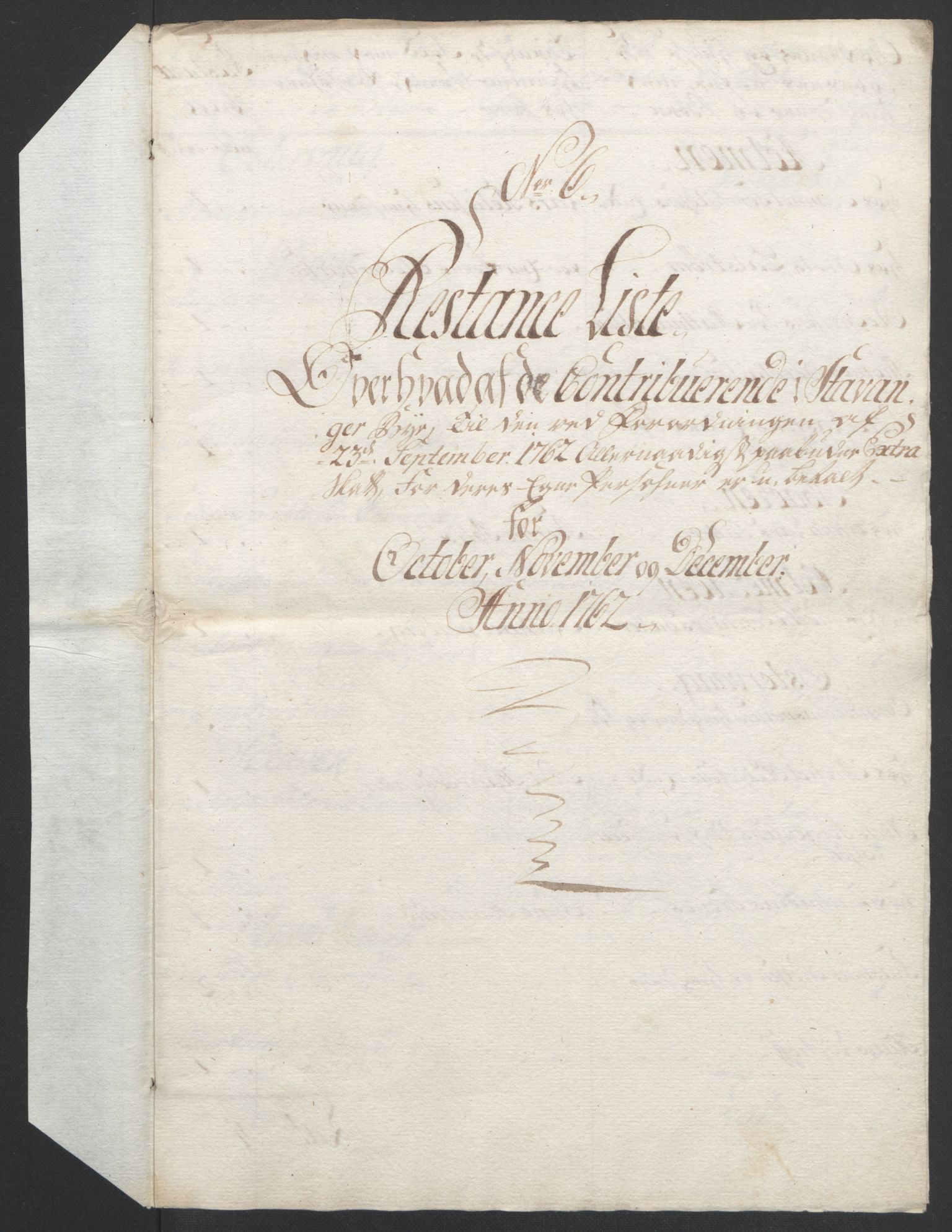 Rentekammeret inntil 1814, Realistisk ordnet avdeling, RA/EA-4070/Ol/L0015/0001: [Gg 10]: Ekstraskatten, 23.09.1762. Stavanger by, Jæren og Dalane, Bergen / Stavanger , 1762-1764, s. 65