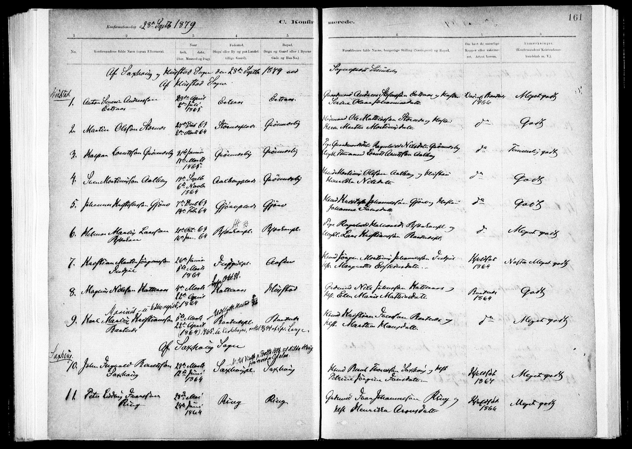 Ministerialprotokoller, klokkerbøker og fødselsregistre - Nord-Trøndelag, SAT/A-1458/730/L0285: Ministerialbok nr. 730A10, 1879-1914, s. 161