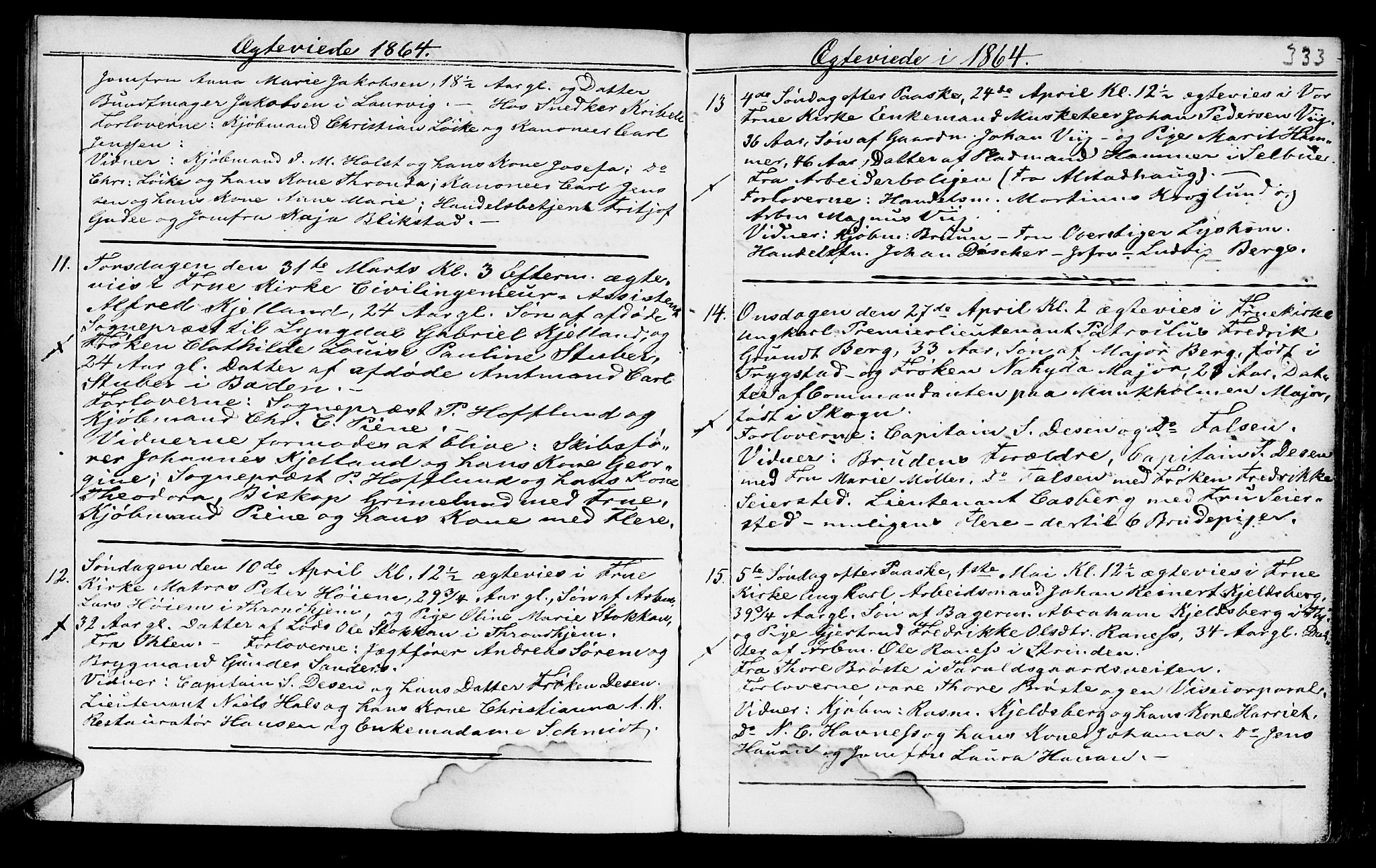 Ministerialprotokoller, klokkerbøker og fødselsregistre - Sør-Trøndelag, AV/SAT-A-1456/602/L0140: Klokkerbok nr. 602C08, 1864-1872, s. 332-333