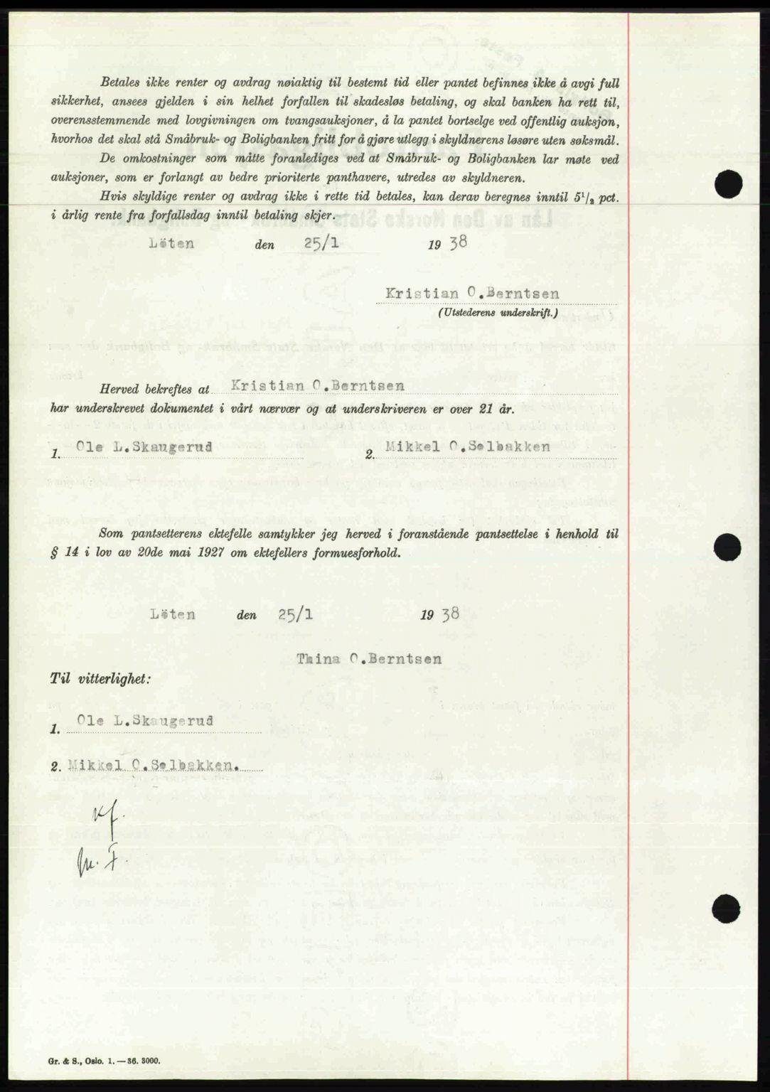 Sør-Hedmark sorenskriveri, SAH/TING-014/H/Hb/Hbd/L0003: Pantebok nr. 3, 1937-1938, Dagboknr: 193/1938