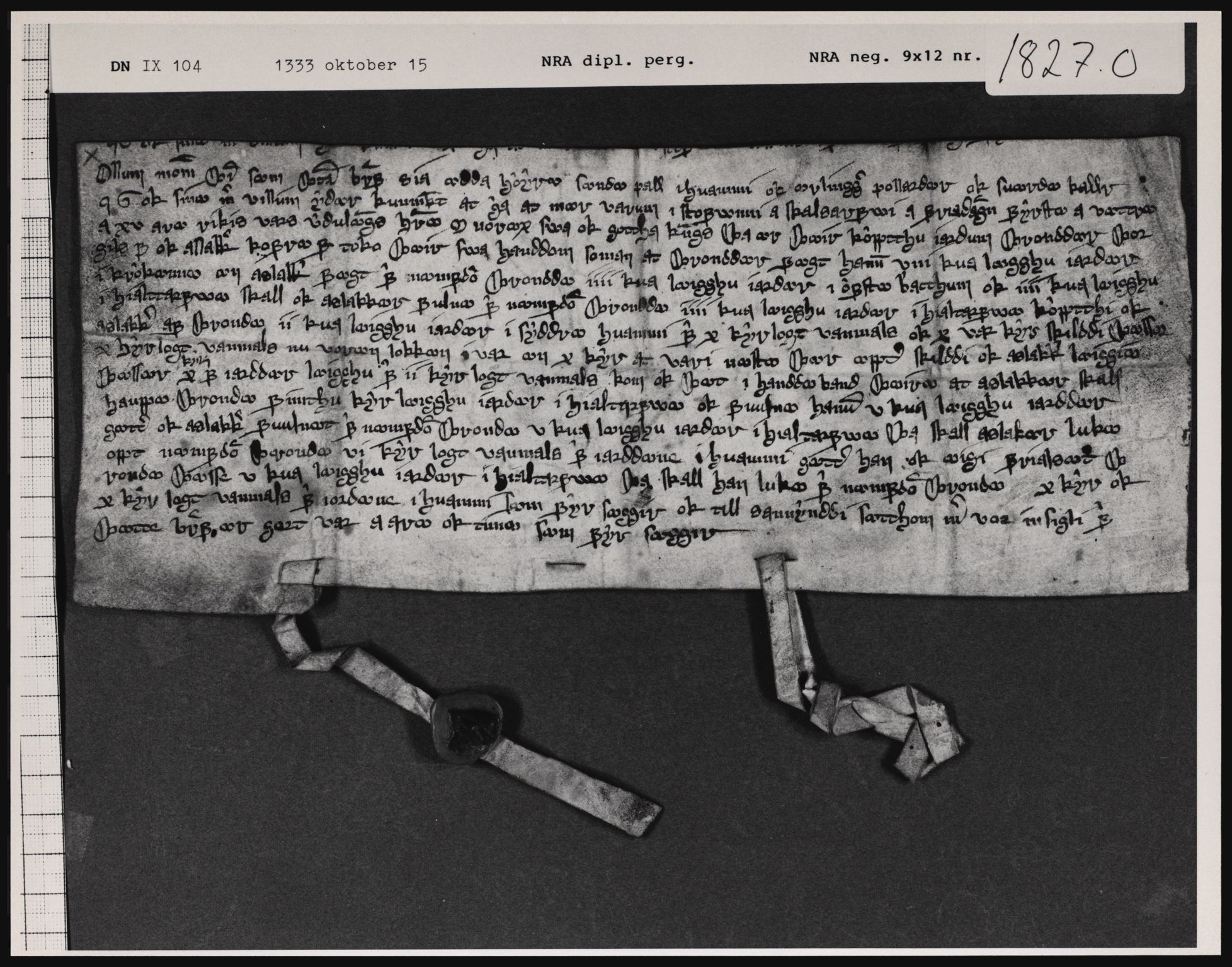 Riksarkivets diplomsamling, AV/RA-EA-5965/F01/F01a/L0031: Dokumenter, 1333, s. 7