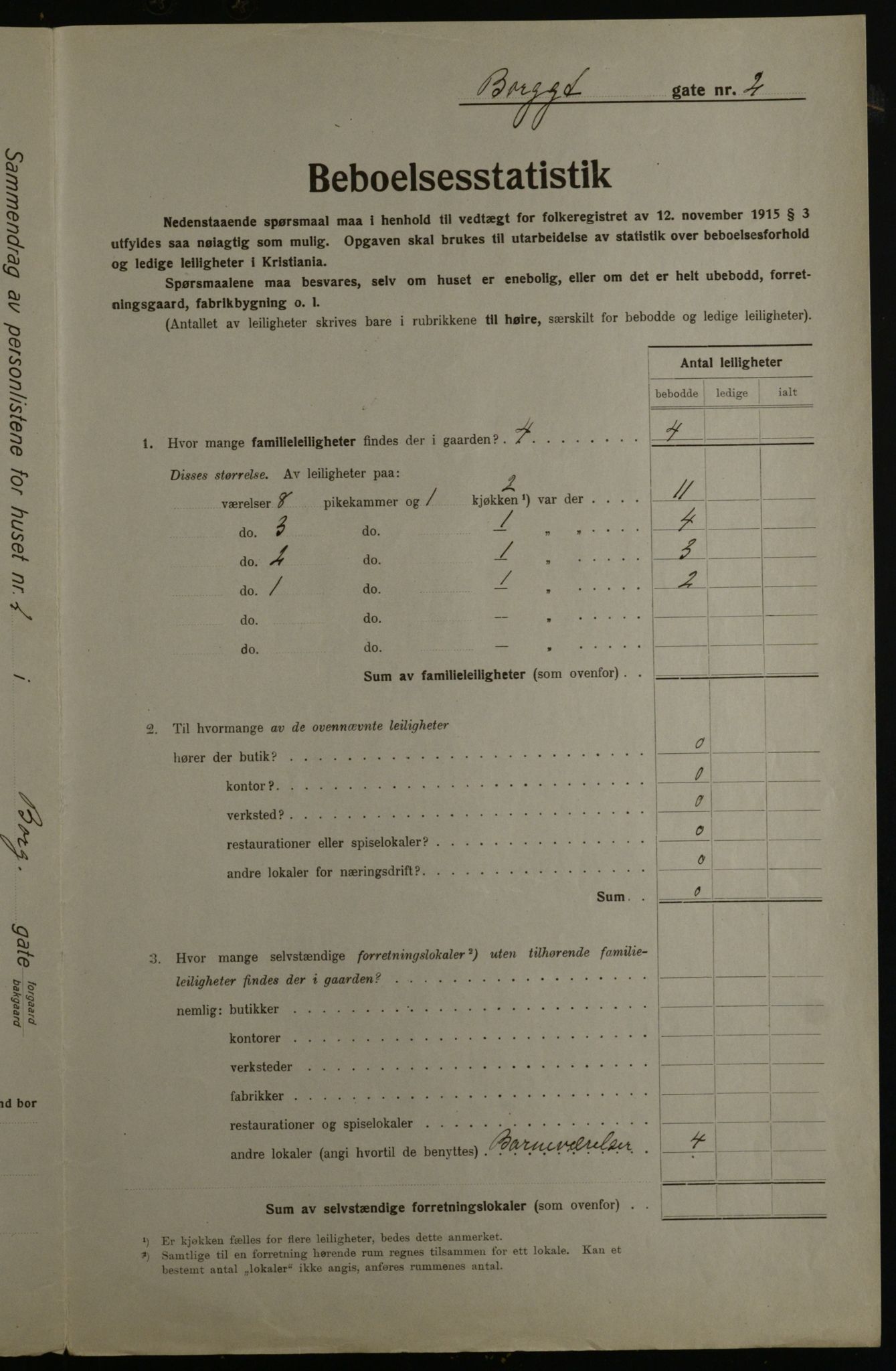 OBA, Kommunal folketelling 1.12.1923 for Kristiania, 1923, s. 8785