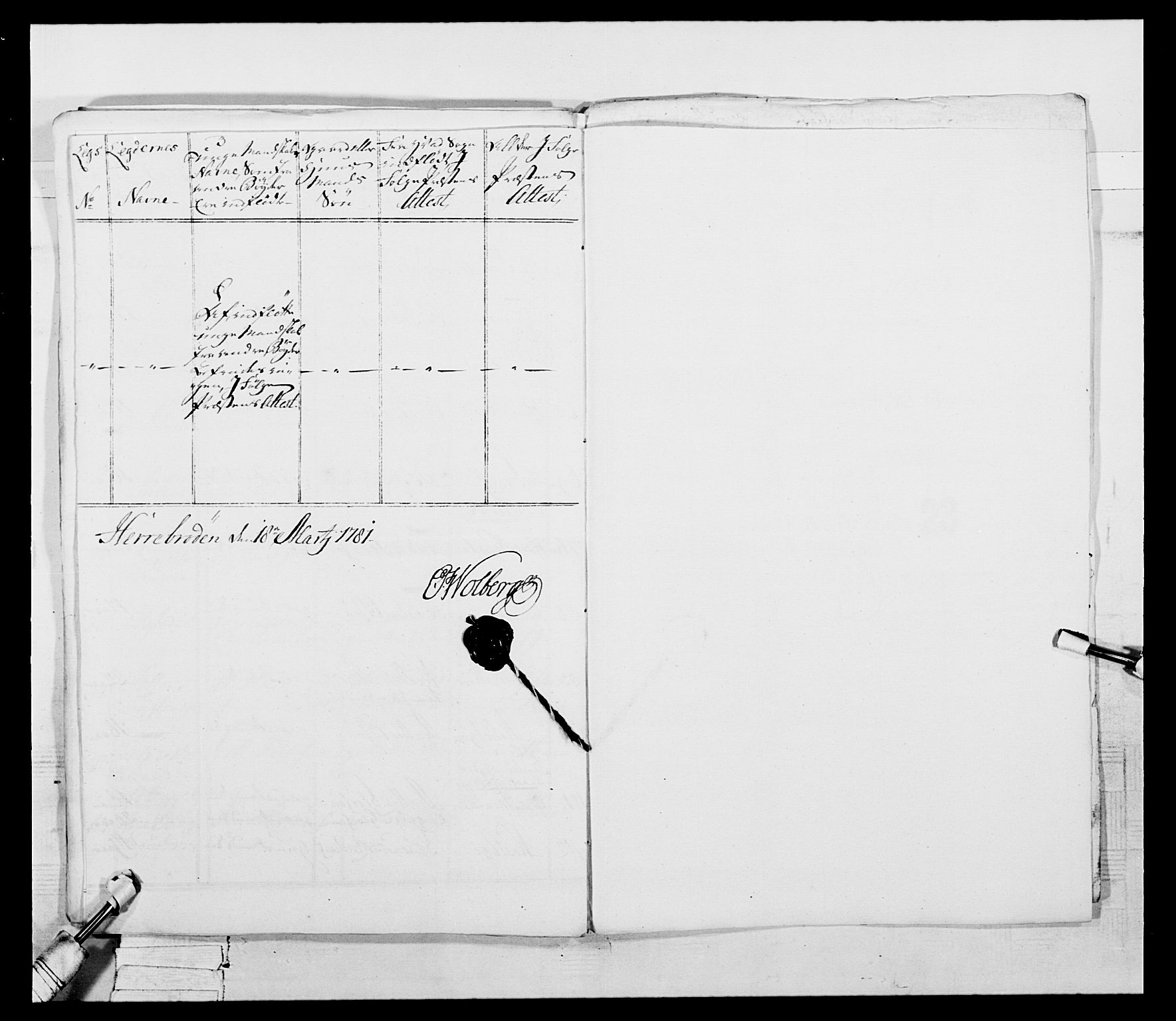 Generalitets- og kommissariatskollegiet, Det kongelige norske kommissariatskollegium, AV/RA-EA-5420/E/Eh/L0052: 1. Smålenske nasjonale infanteriregiment, 1774-1789, s. 159