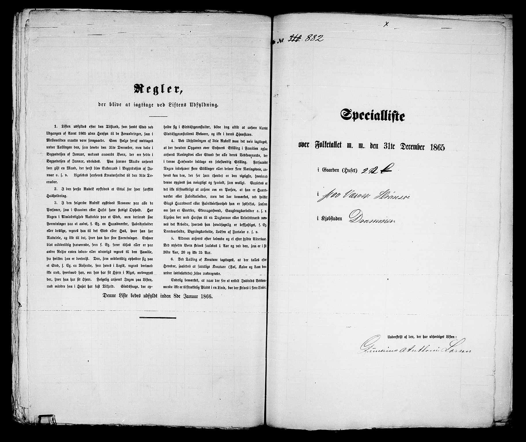 RA, Folketelling 1865 for 0602bP Strømsø prestegjeld i Drammen kjøpstad, 1865, s. 579