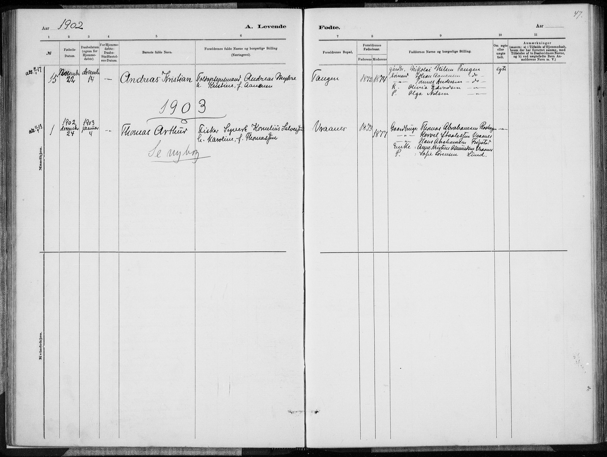 Oddernes sokneprestkontor, SAK/1111-0033/F/Fa/Fab/L0002: Ministerialbok nr. A 2, 1884-1903, s. 47