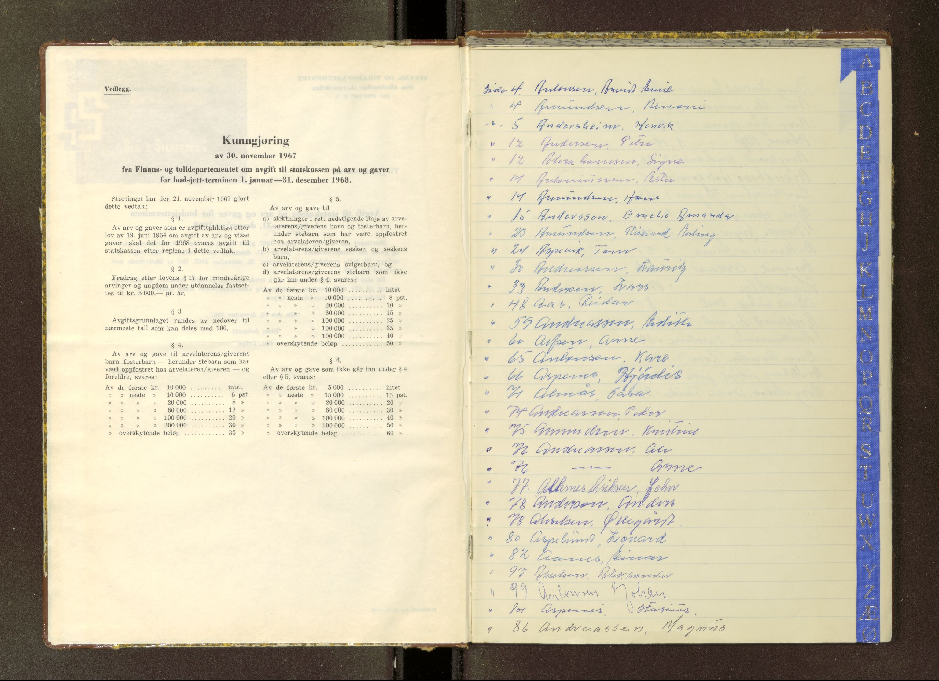 Ankenes lensmannskontor, AV/SAT-A-4498/G/Ga/Gaa/L0004: Dødsfallsprotokoller, 1961-1968