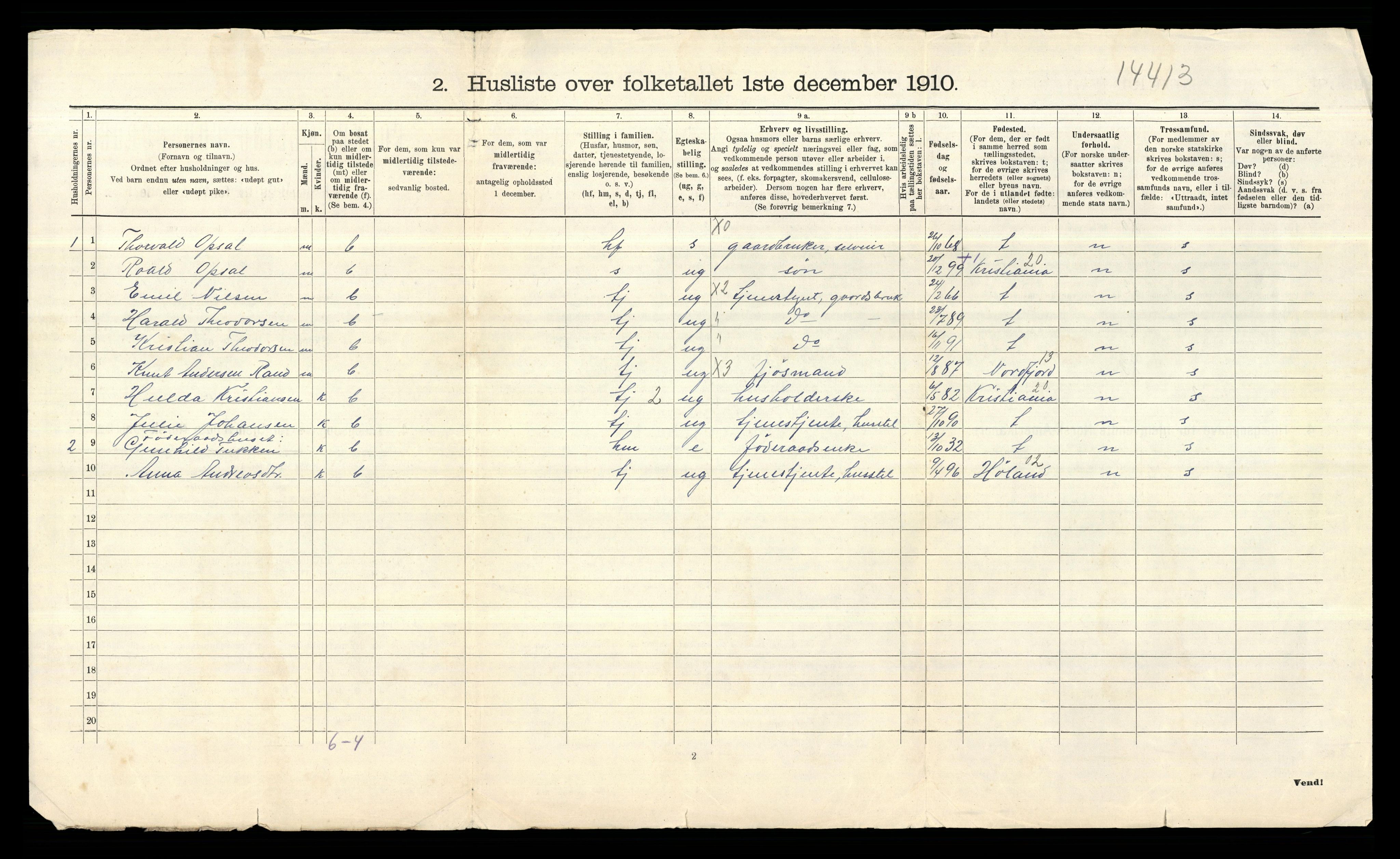 RA, Folketelling 1910 for 0120 Rødenes herred, 1910, s. 22