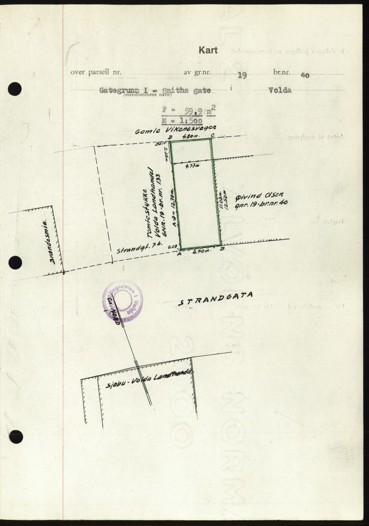 Søre Sunnmøre sorenskriveri, AV/SAT-A-4122/1/2/2C/L0105: Pantebok nr. 31A, 1956-1957, Dagboknr: 77/1957