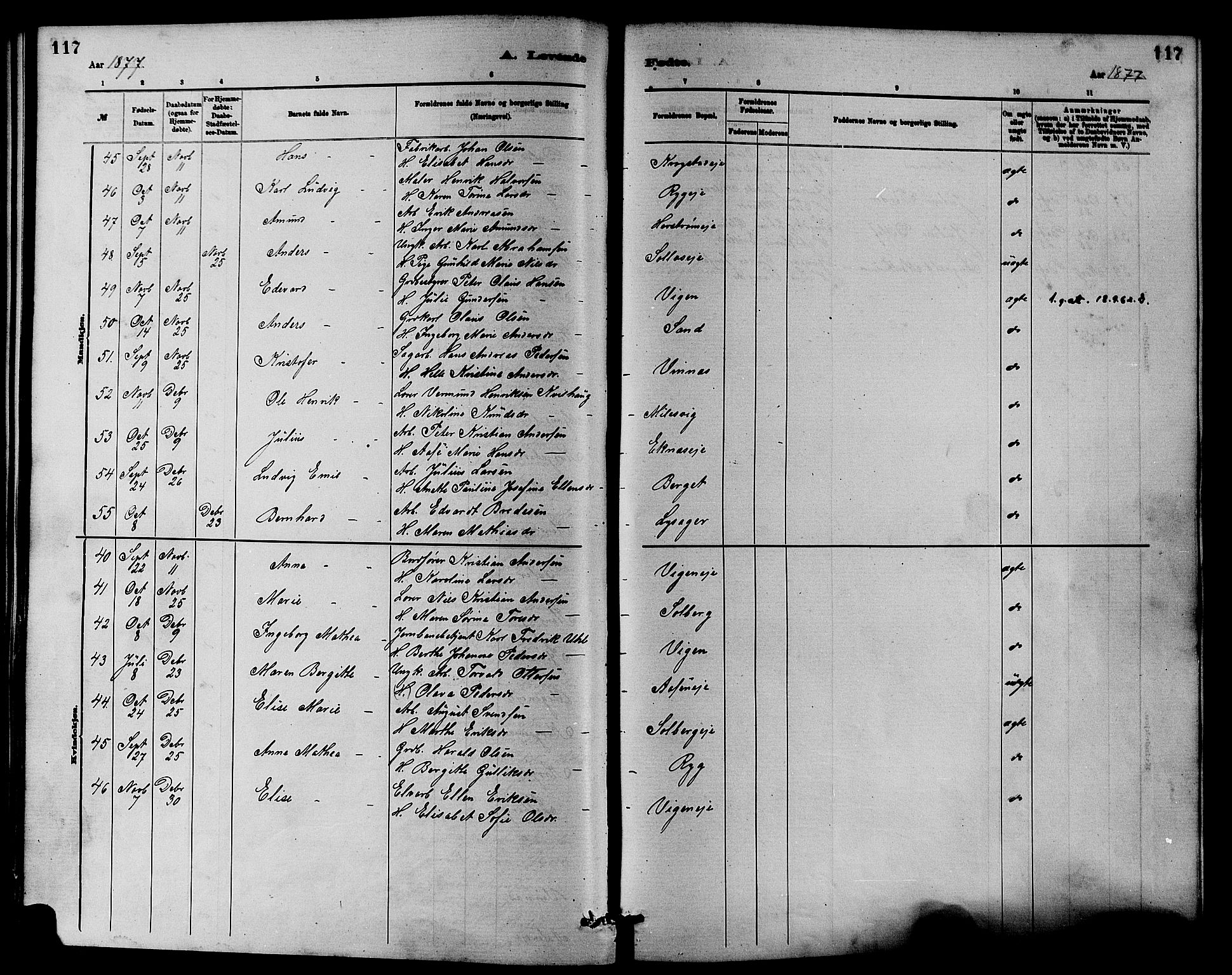 Nedre Eiker kirkebøker, AV/SAKO-A-612/F/Fa/L0001: Ministerialbok nr. 1, 1853-1877, s. 117