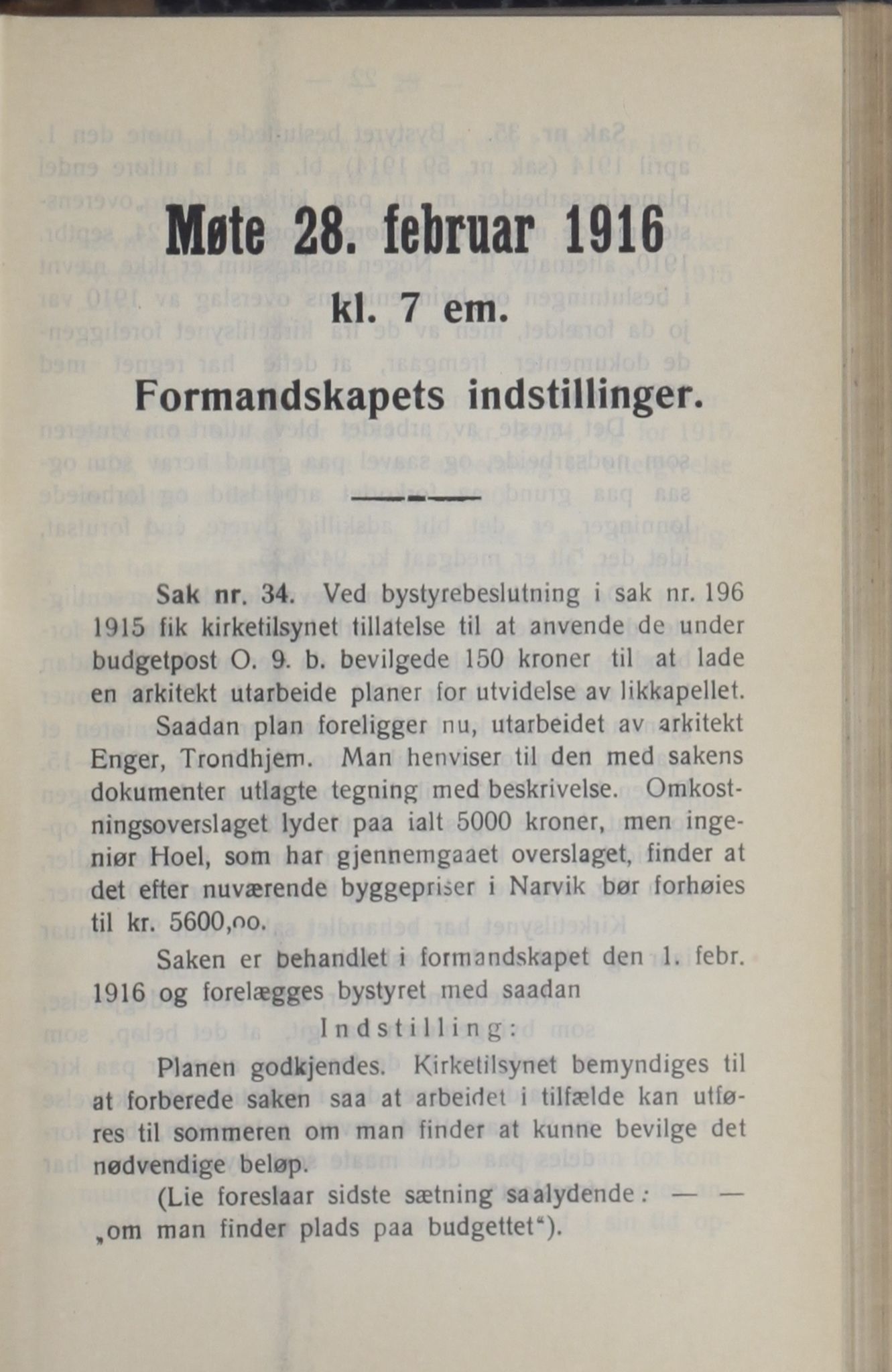 Narvik kommune. Formannskap , AIN/K-18050.150/A/Ab/L0006: Møtebok, 1916