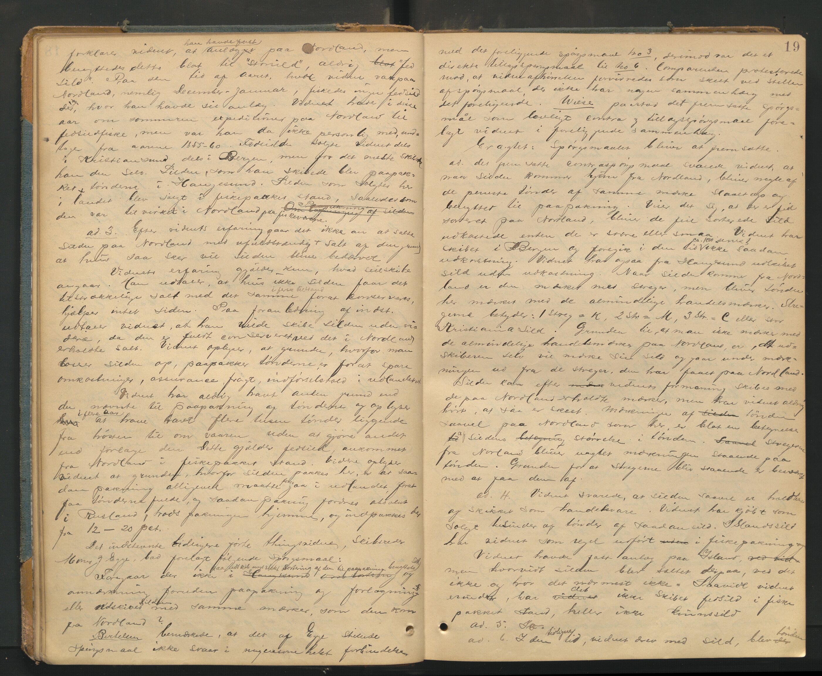 Haugesund tingrett, AV/SAST-A-101415/01/V/VA/L0005: Bytingsprotokoll, 1891-1895, s. 19