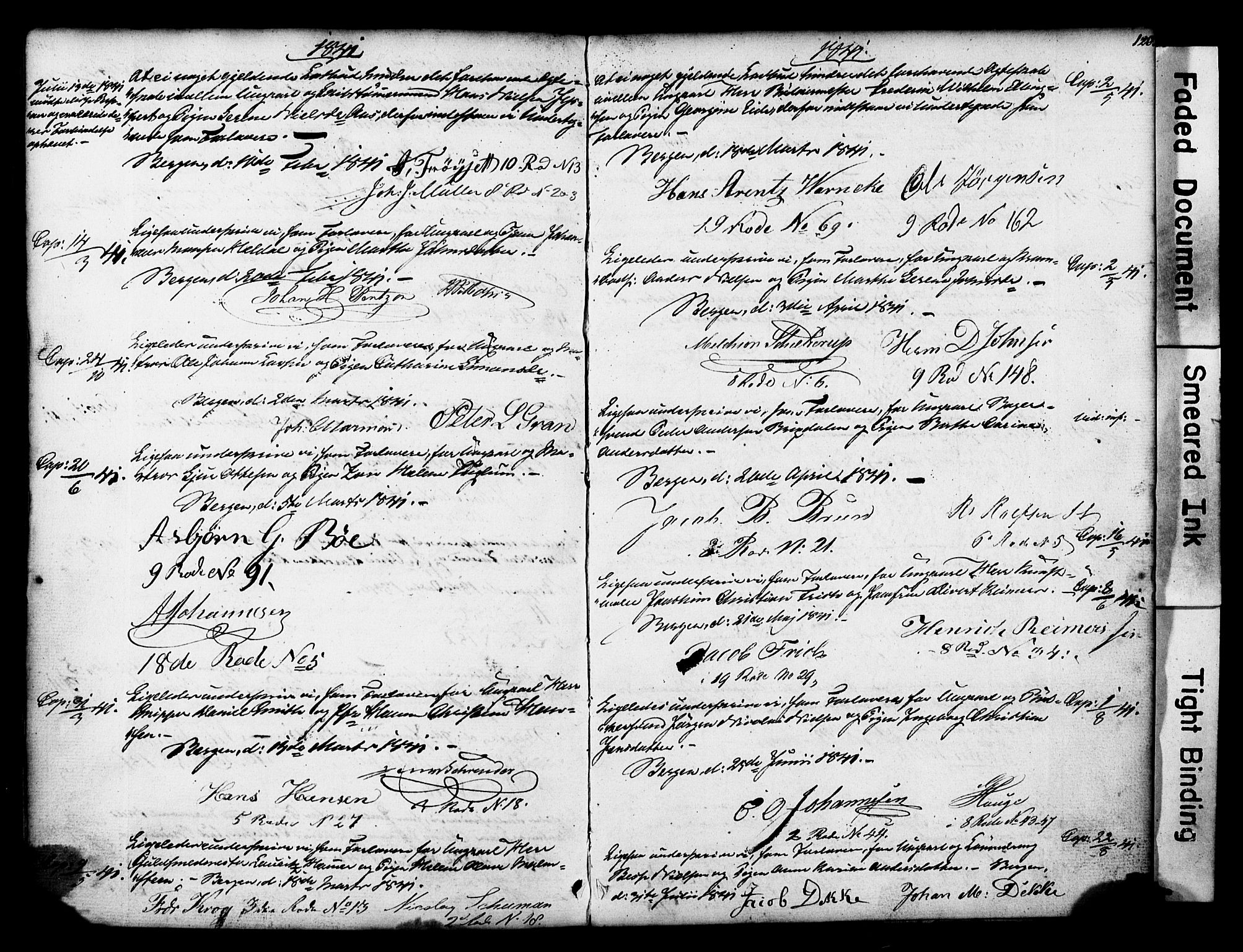 Nykirken Sokneprestembete, SAB/A-77101: Forlovererklæringer nr. II.5.1, 1814-1846, s. 120