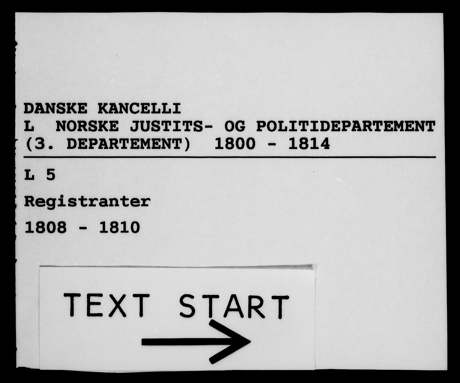 Danske Kanselli 1800-1814, RA/EA-3024/H/Hf/Hfb/Hfba/L0004: Registranter, 1808-1810