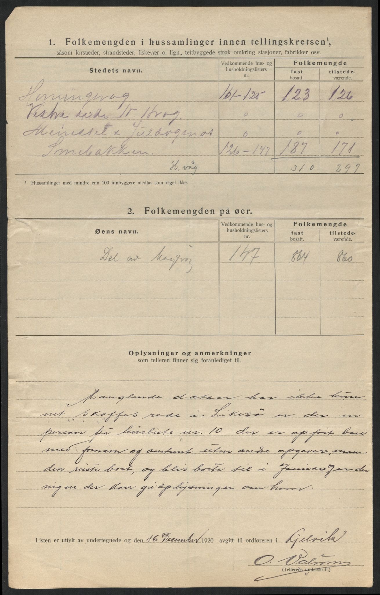 SATØ, Folketelling 1920 for 2019 Kjelvik herred, 1920, s. 27