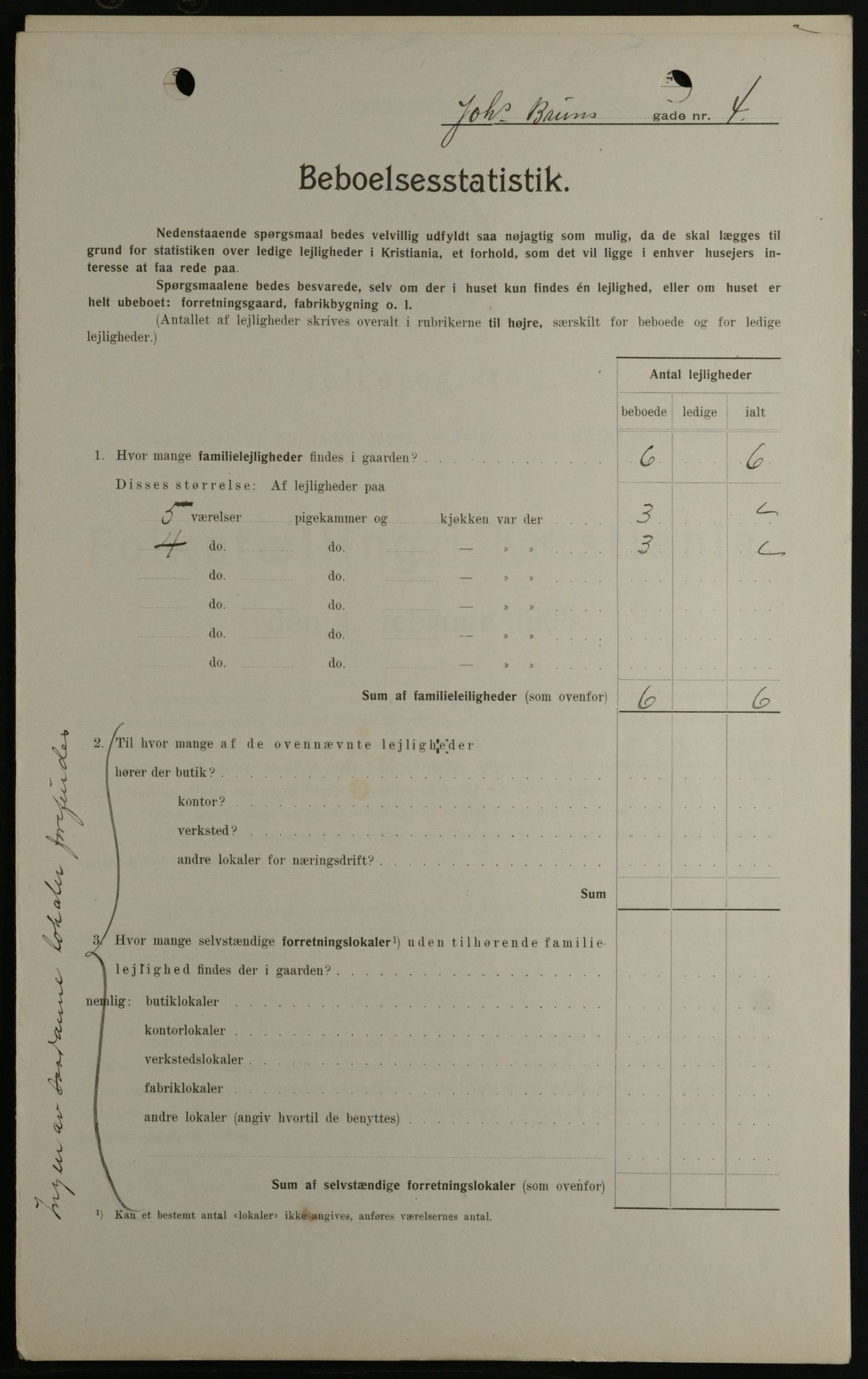 OBA, Kommunal folketelling 1.2.1908 for Kristiania kjøpstad, 1908, s. 42050