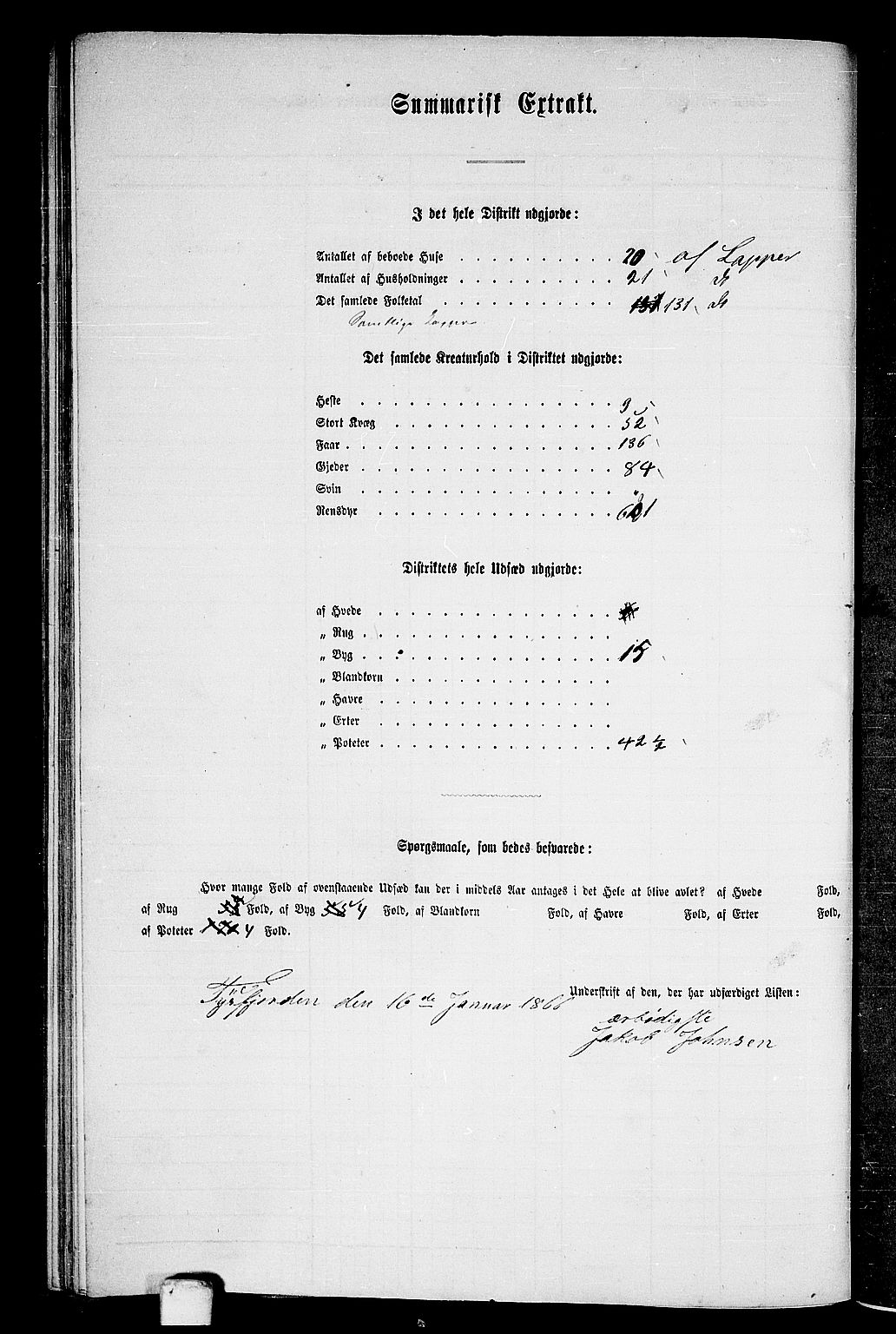 RA, Folketelling 1865 for 1851P Lødingen prestegjeld, 1865, s. 148