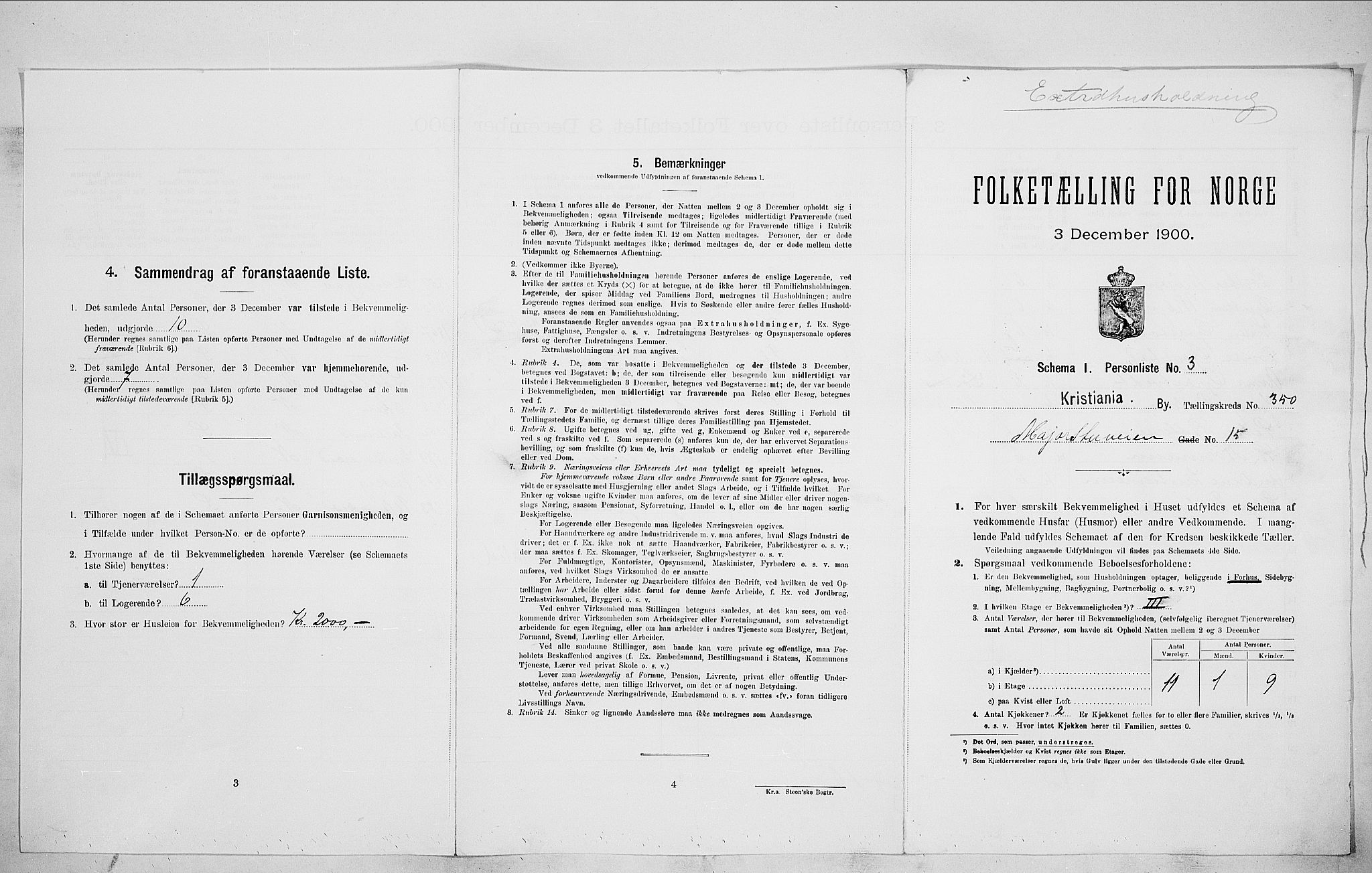 SAO, Folketelling 1900 for 0301 Kristiania kjøpstad, 1900, s. 54083