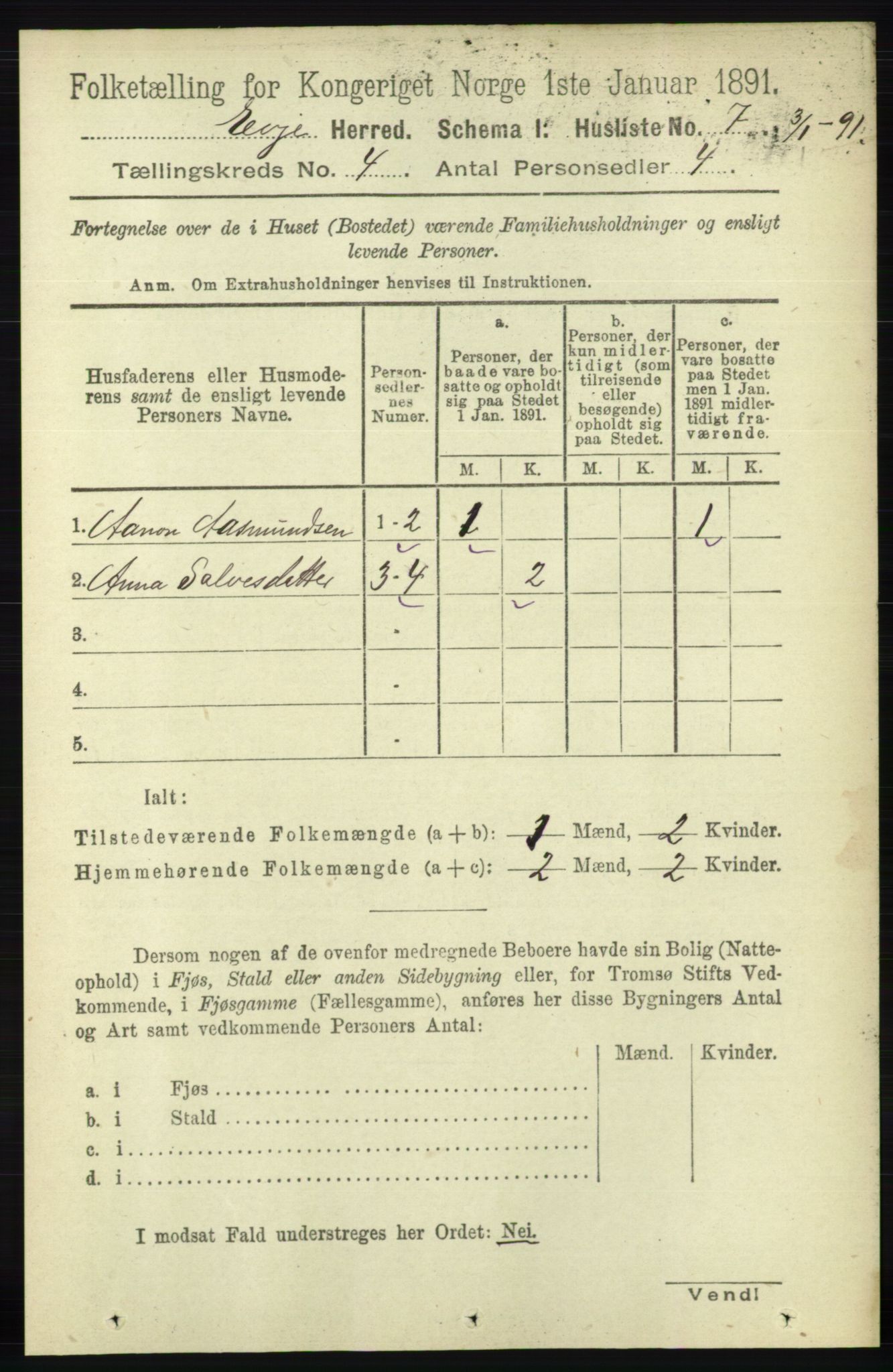 RA, Folketelling 1891 for 0937 Evje herred, 1891, s. 931