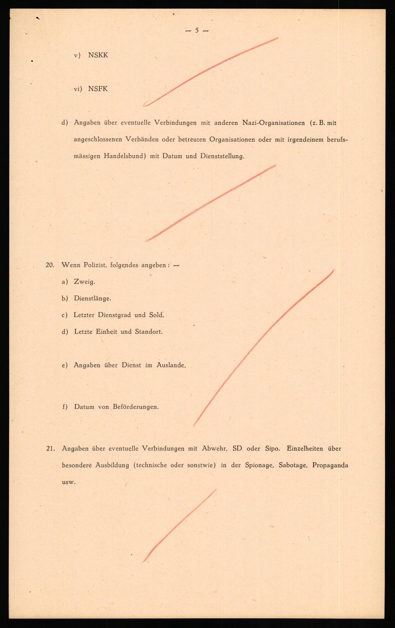 Forsvaret, Forsvarets overkommando II, RA/RAFA-3915/D/Db/L0033: CI Questionaires. Tyske okkupasjonsstyrker i Norge. Tyskere., 1945-1946, s. 200