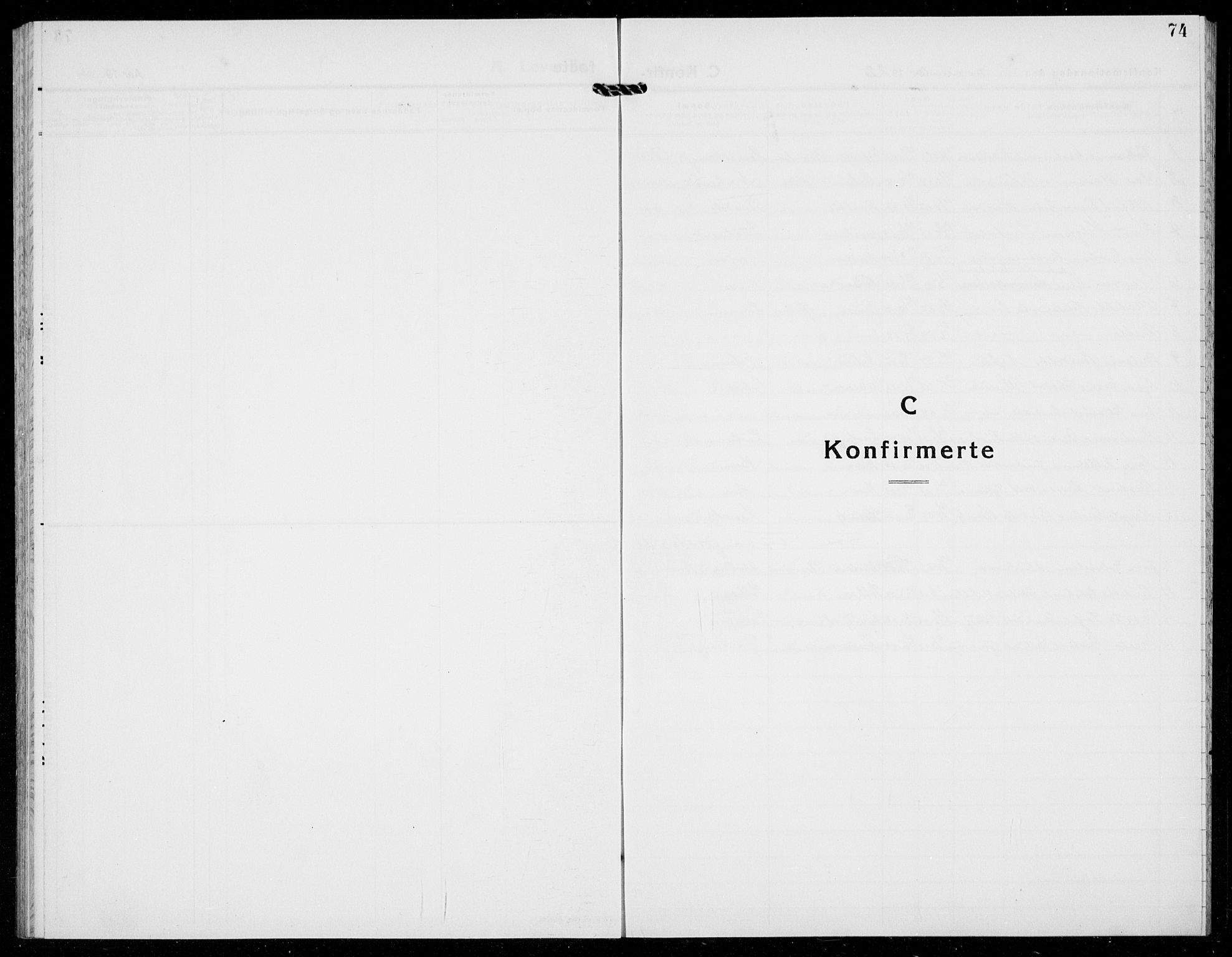 Kvinnherad sokneprestembete, AV/SAB-A-76401/H/Hab: Klokkerbok nr. E 2, 1922-1940, s. 74