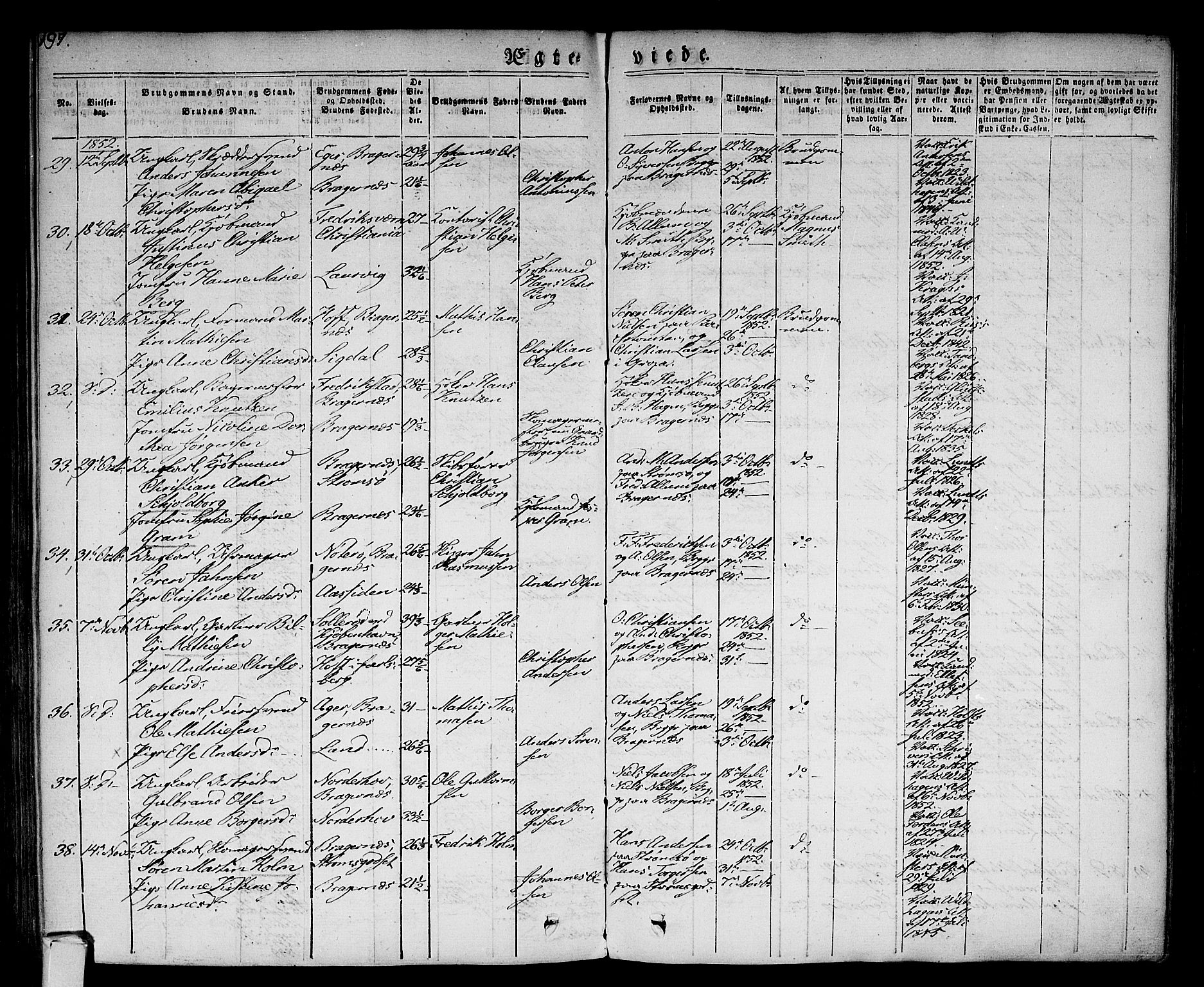 Bragernes kirkebøker, AV/SAKO-A-6/F/Fc/L0001: Ministerialbok nr. III 1, 1830-1853, s. 197