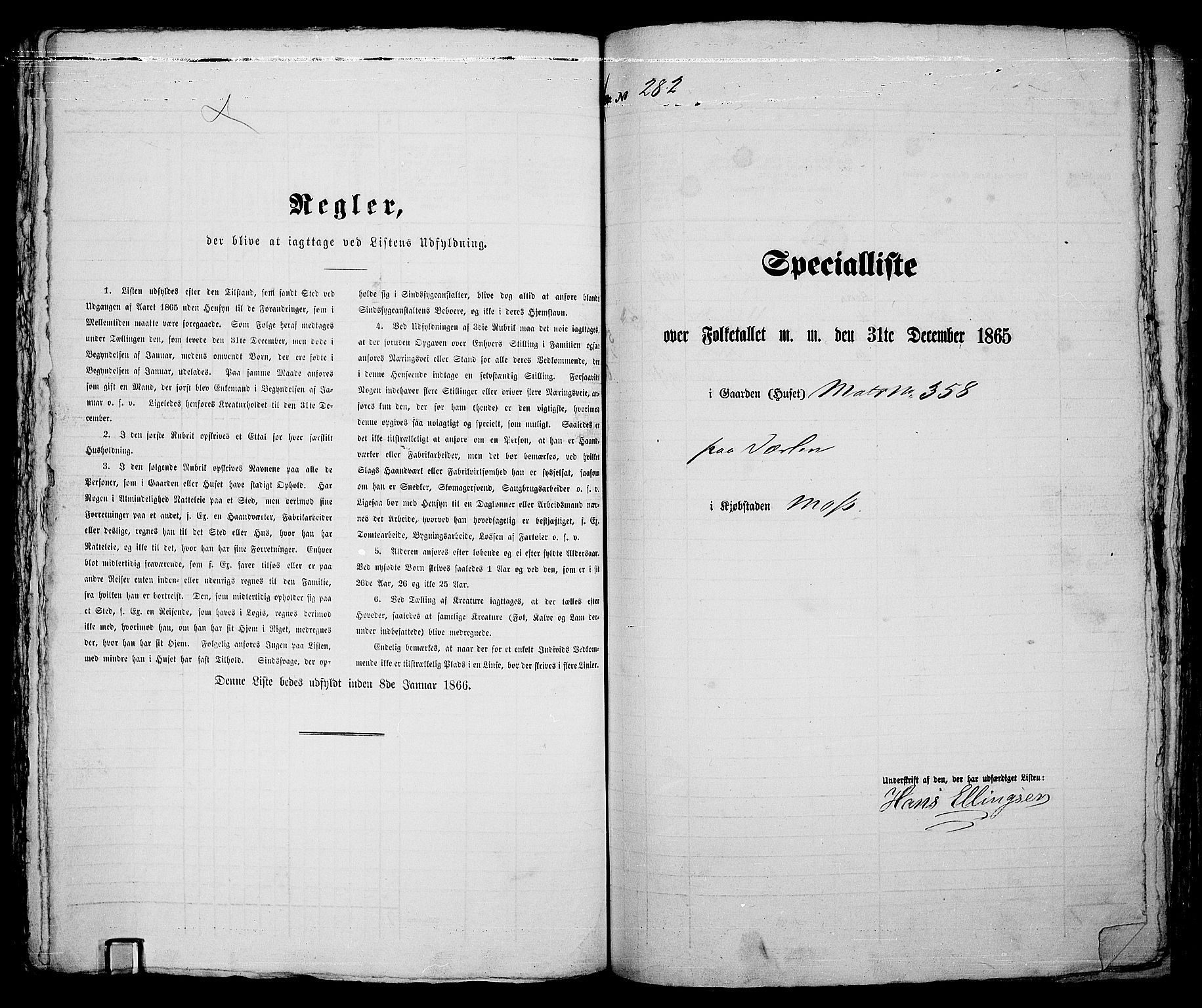 RA, Folketelling 1865 for 0104B Moss prestegjeld, Moss kjøpstad, 1865, s. 582