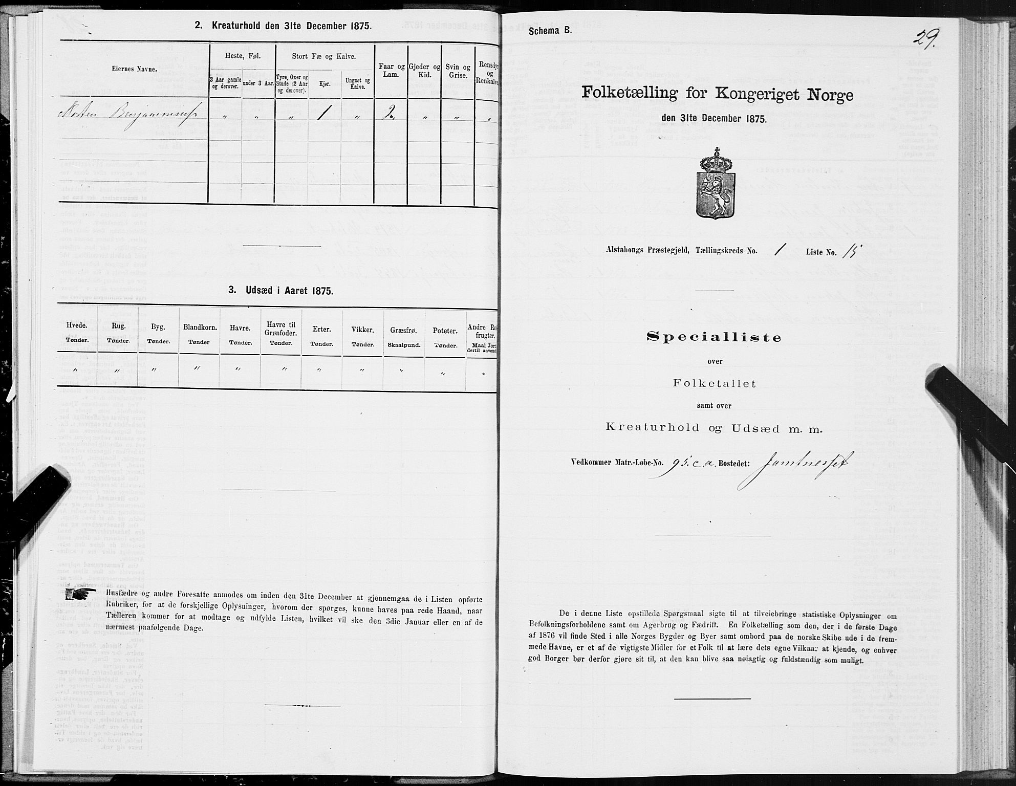 SAT, Folketelling 1875 for 1820P Alstahaug prestegjeld, 1875, s. 1029