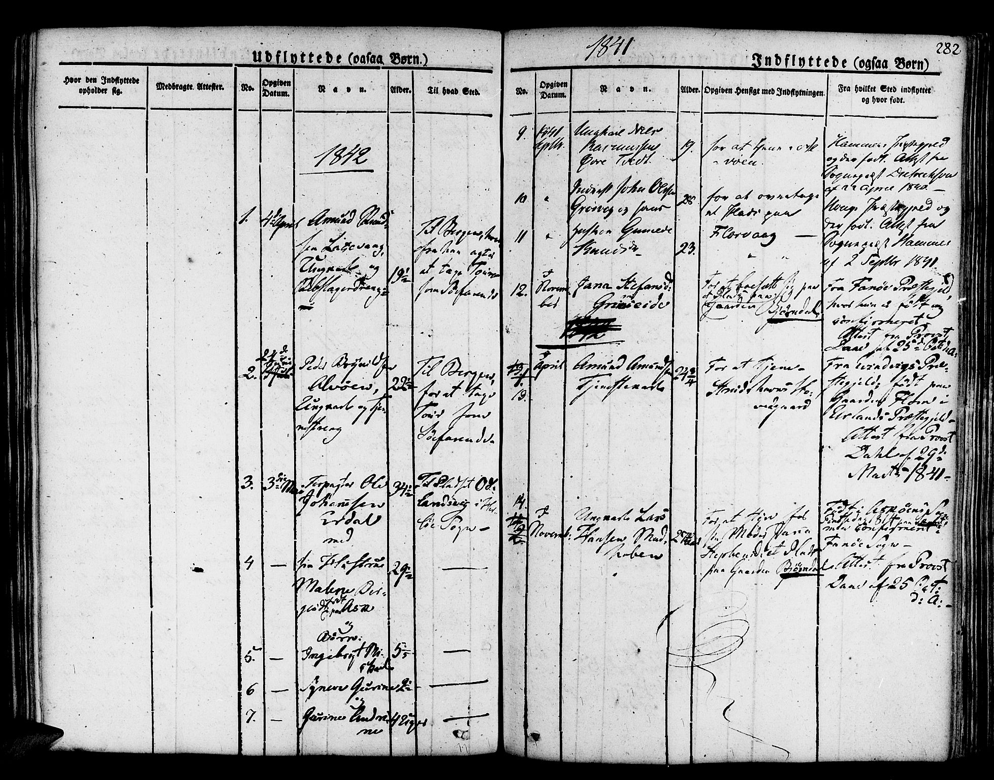 Askøy Sokneprestembete, AV/SAB-A-74101/H/Ha/Haa/Haaa/L0004: Ministerialbok nr. A 4, 1825-1845, s. 282