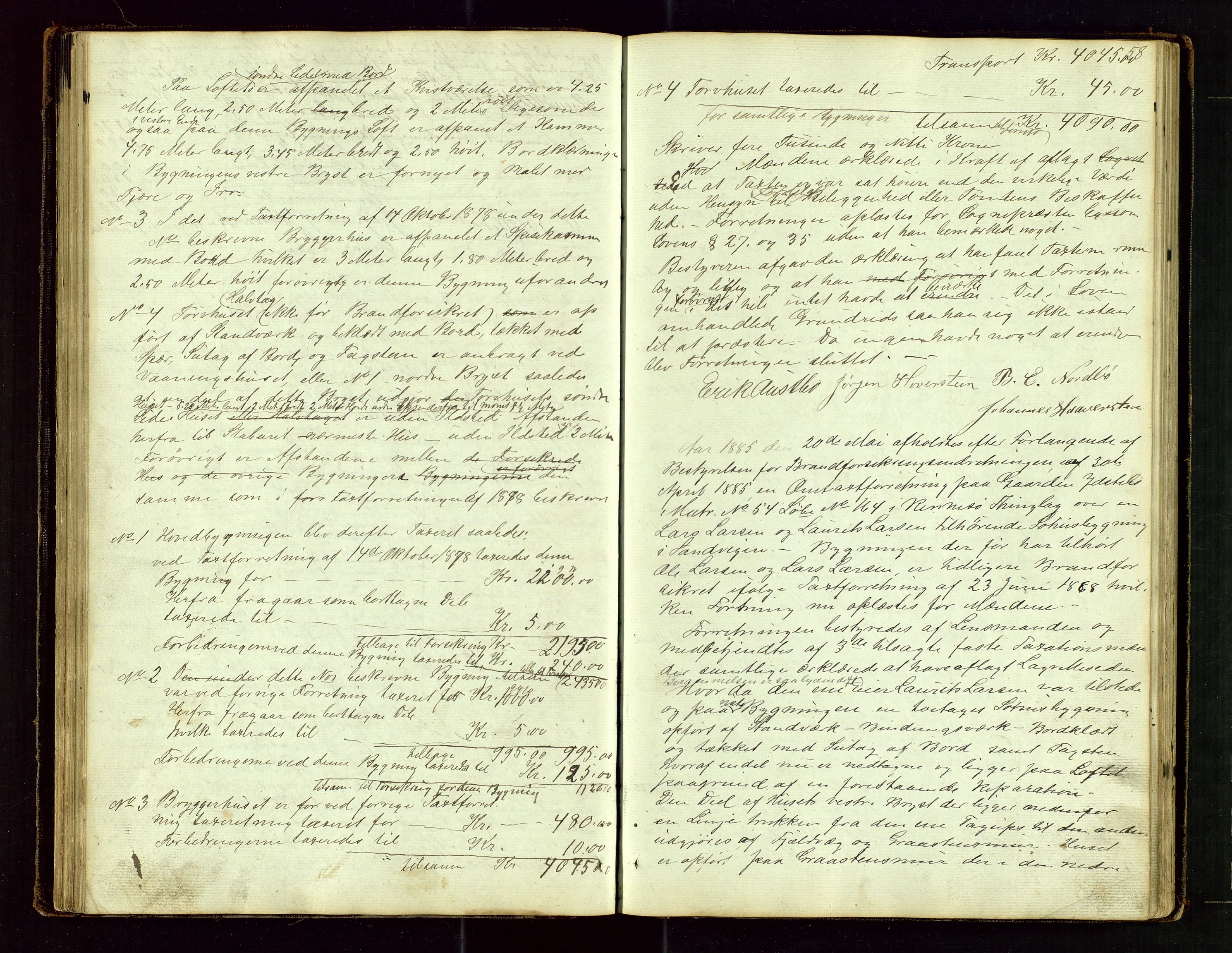 Rennesøy lensmannskontor, AV/SAST-A-100165/Goa/L0001: "Brandtaxations-Protocol for Rennesøe Thinglag", 1846-1923, s. 57b-58a