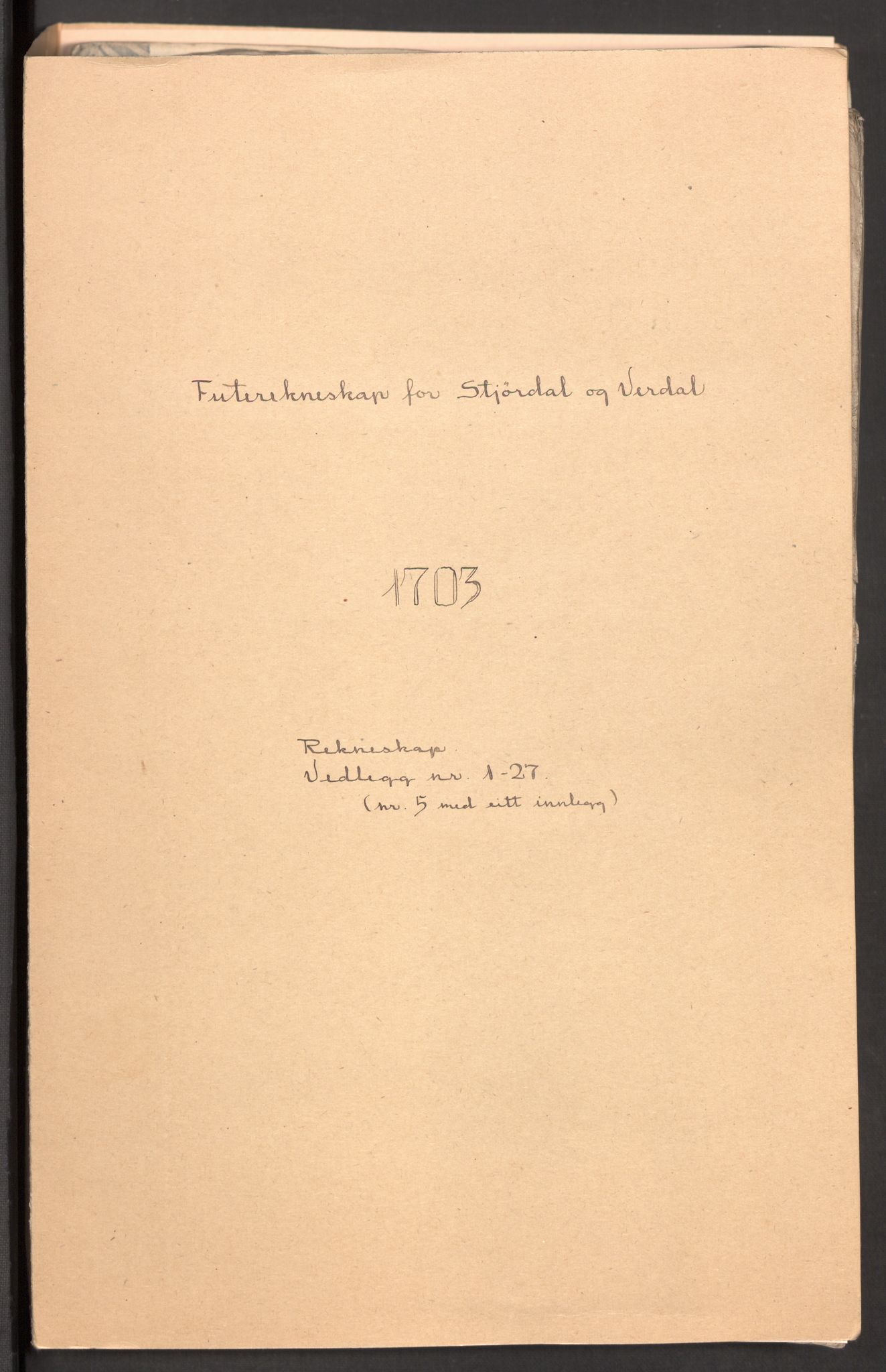Rentekammeret inntil 1814, Reviderte regnskaper, Fogderegnskap, RA/EA-4092/R62/L4194: Fogderegnskap Stjørdal og Verdal, 1703, s. 2